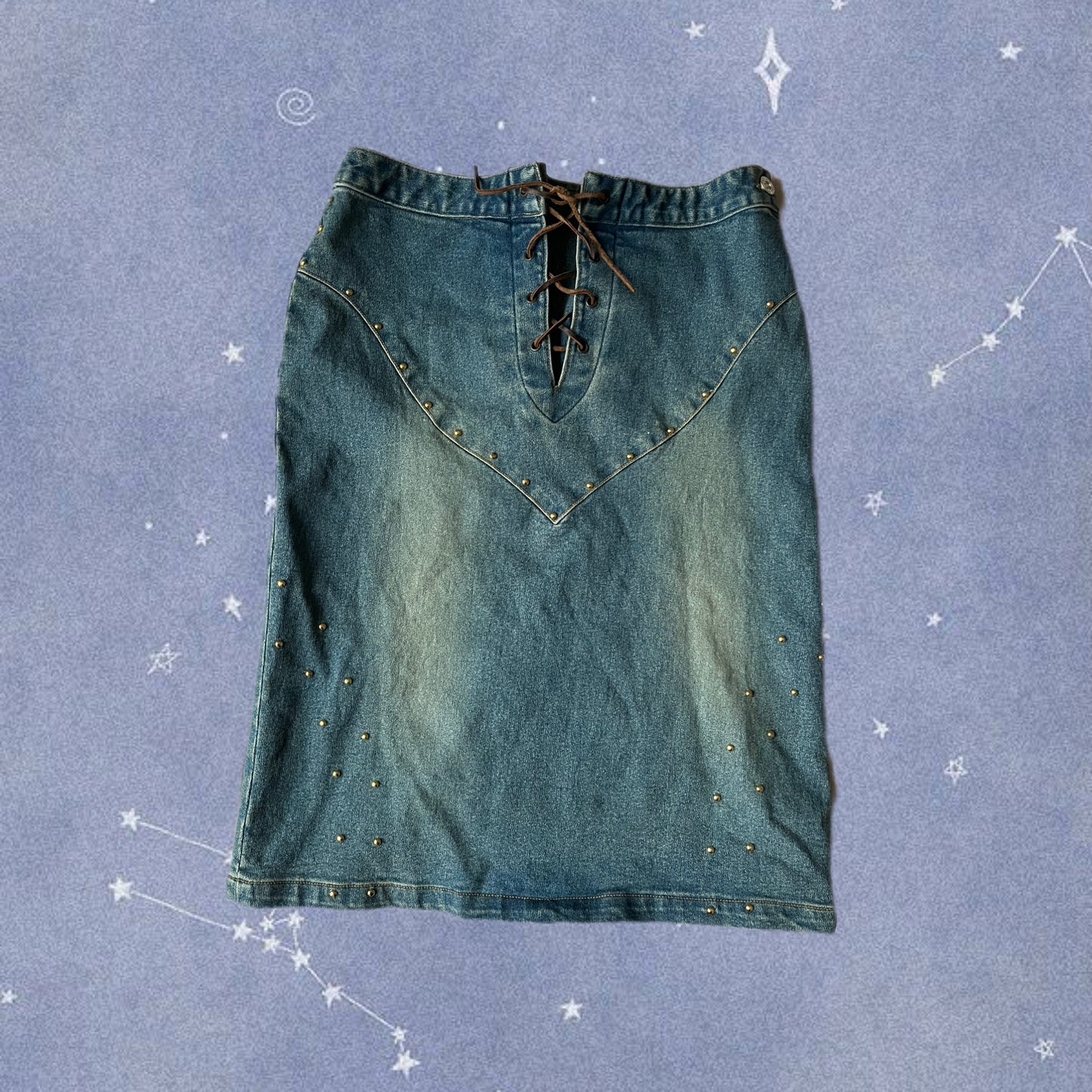 Denim Midi Skirt - UK 8-10