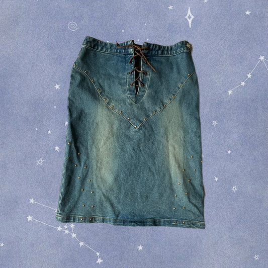 Denim Midi Skirt - UK 8-10