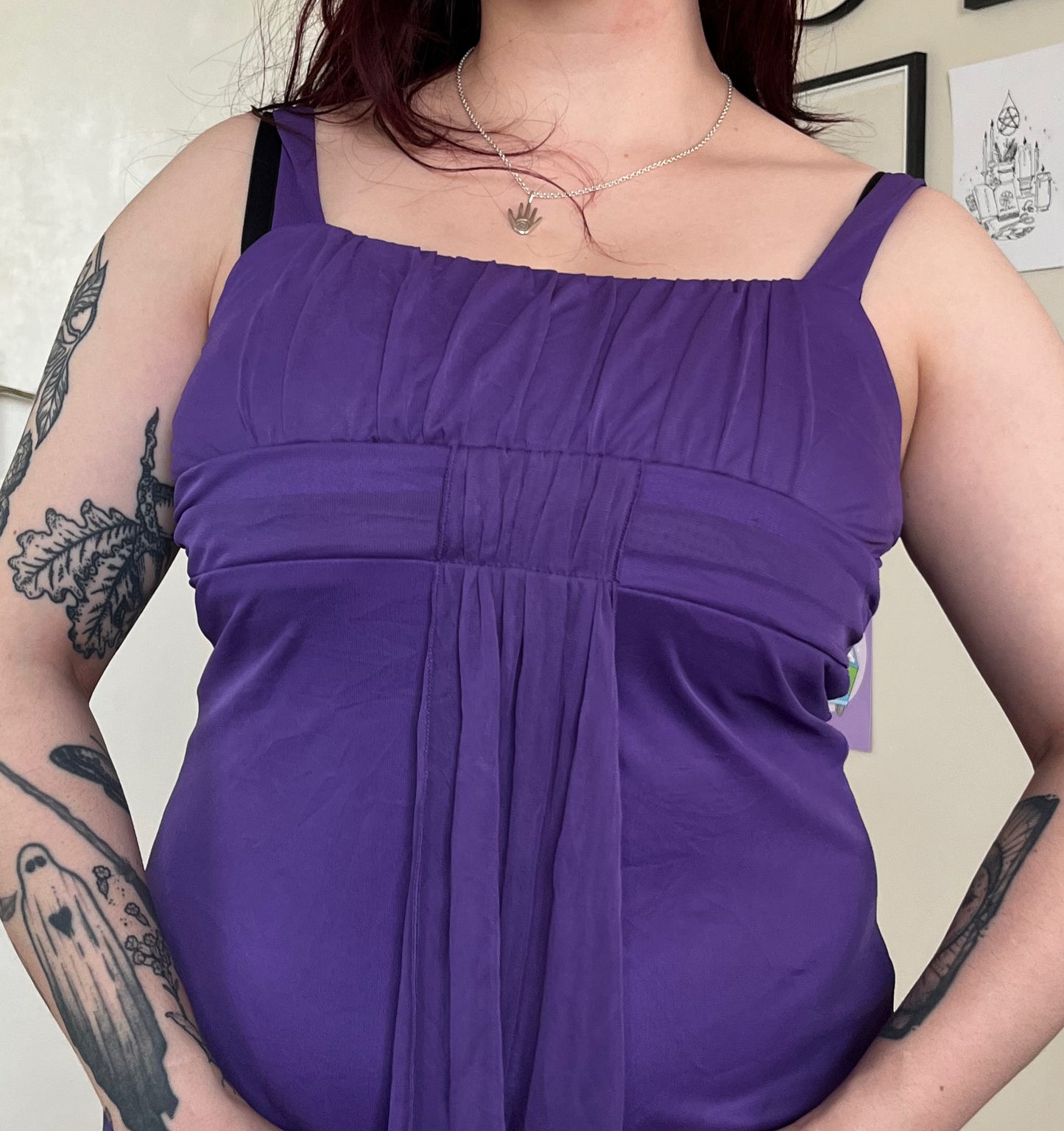 Purple Mesh Dress - UK 8-10