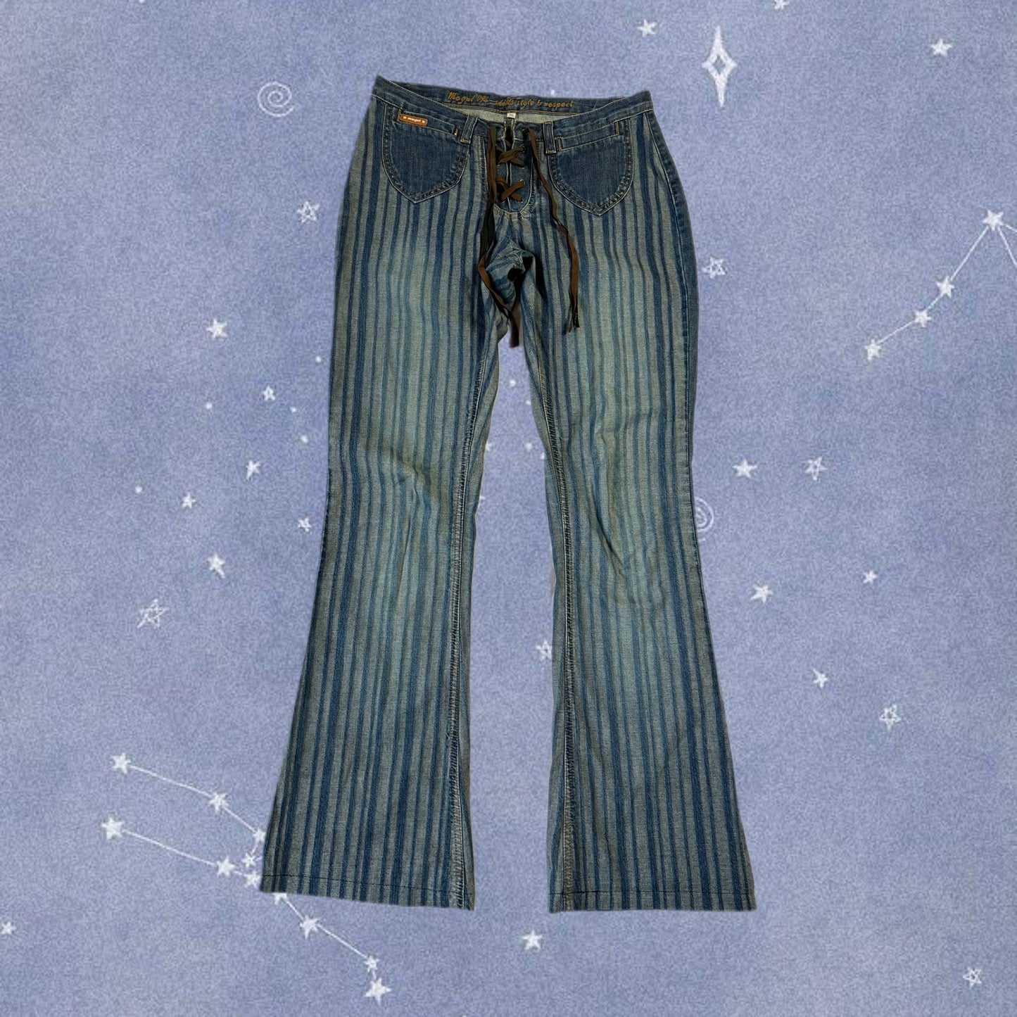 1990s Striped Jeans UK 8-10