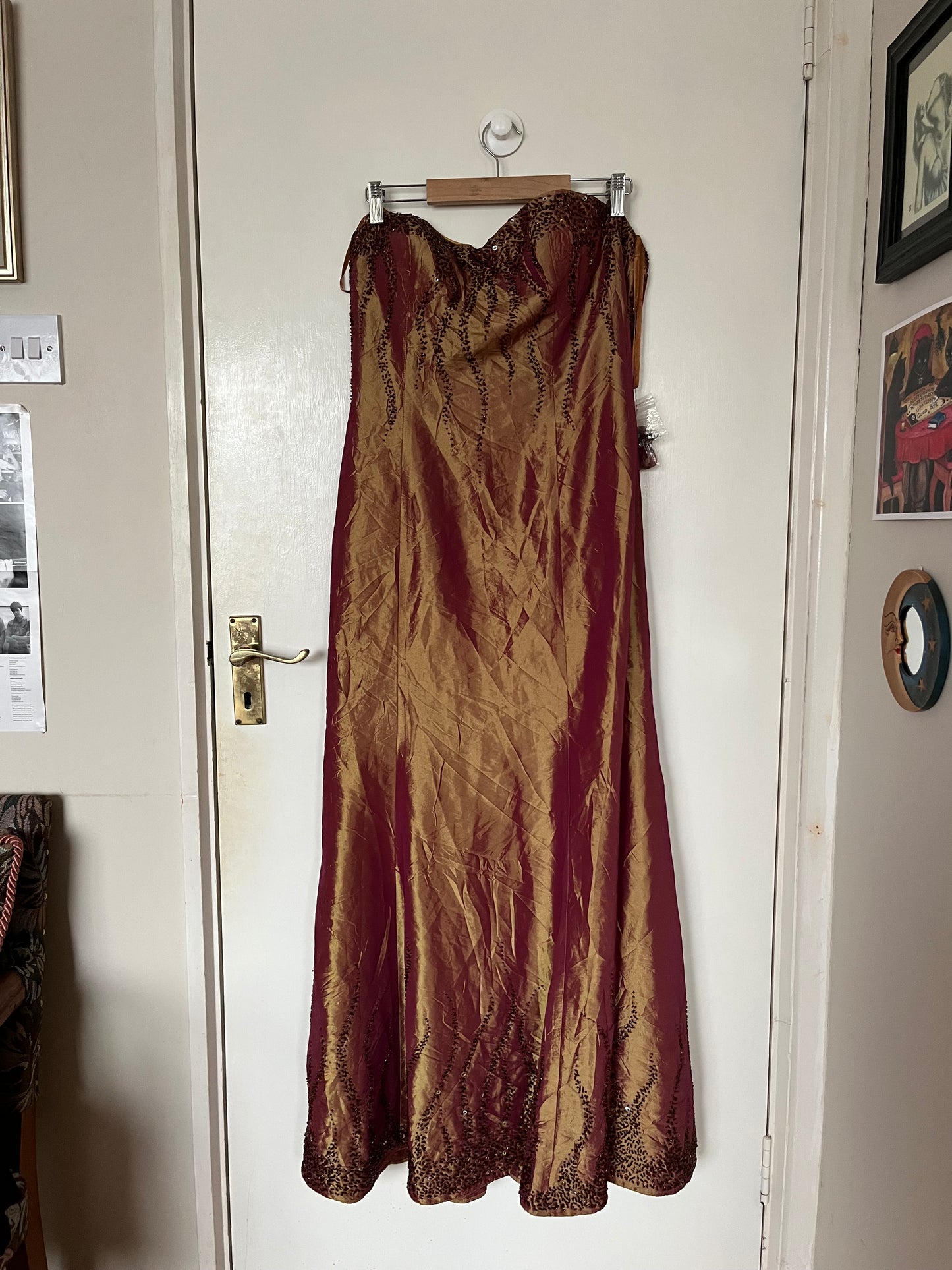 Gold Evening Dress UK 12