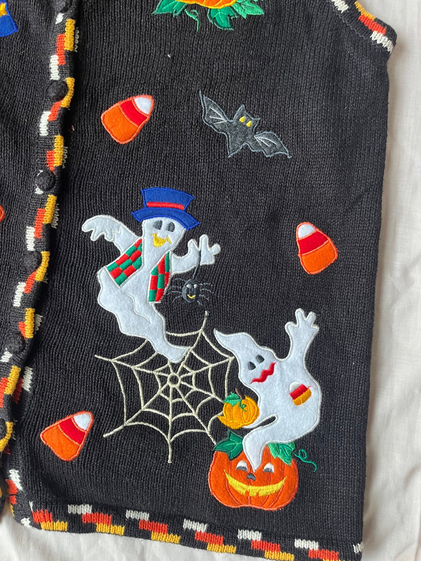 Boneyard 1990s Halloween Sweater Vest L