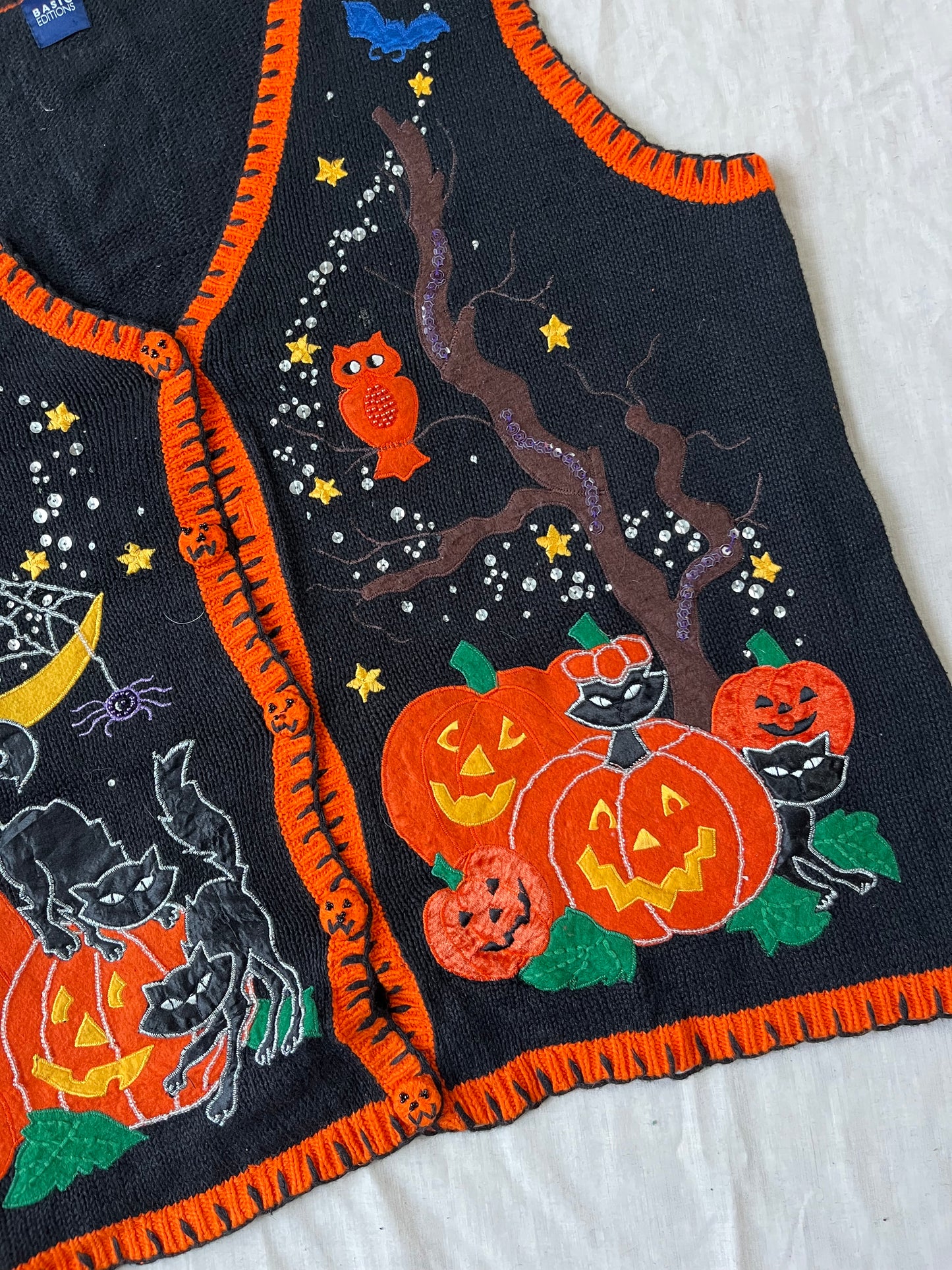 Pumpkin Patch 1990s Halloween Sweater Vest XL/2X