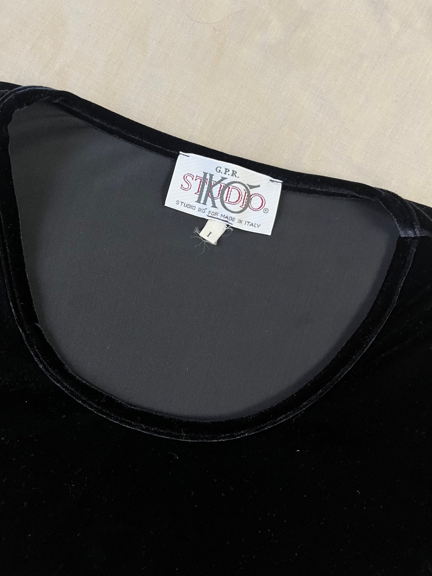 Glittery Black Velvet Dress UK 10-12