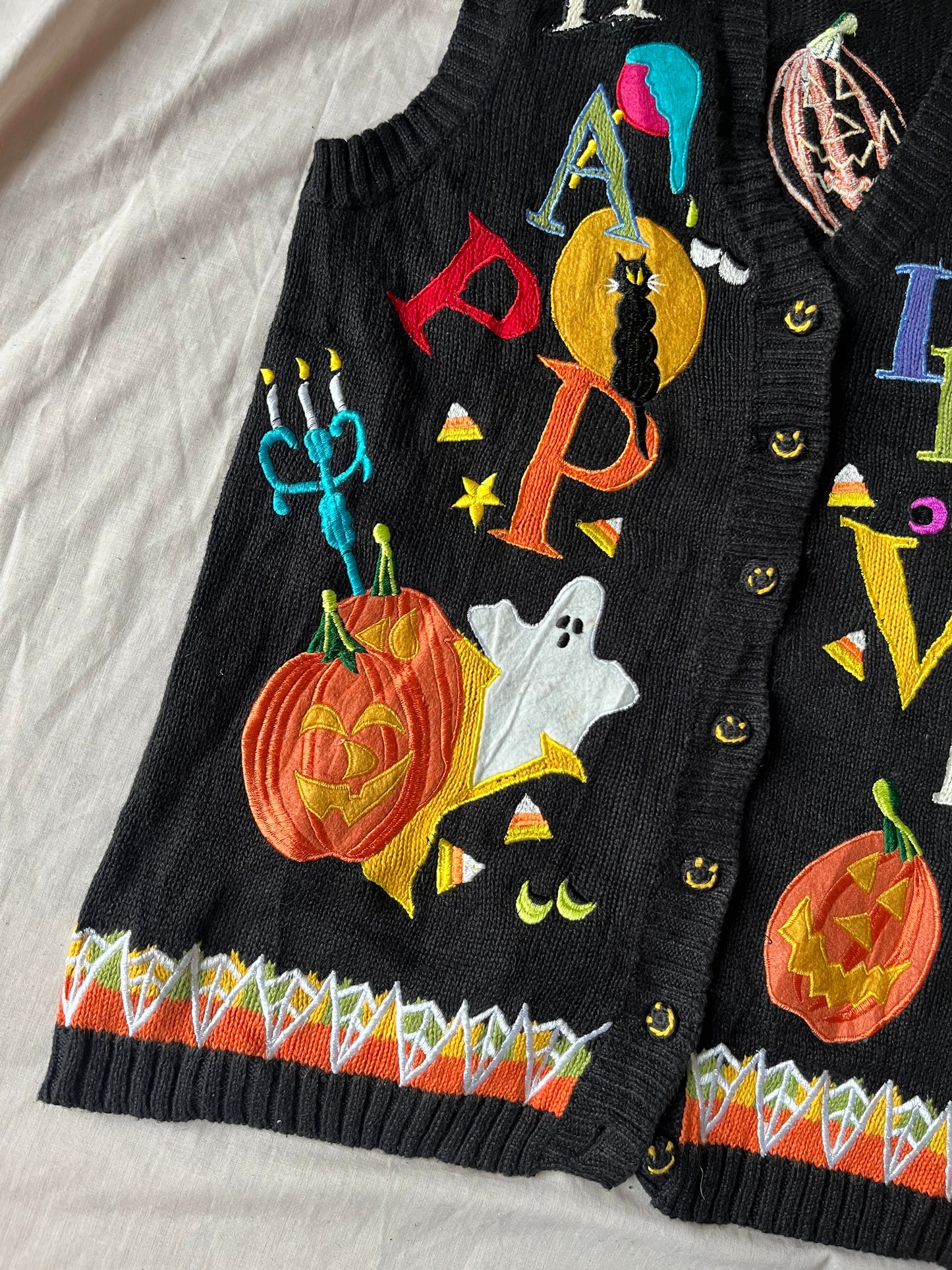 Samhain Celebrations 1990s Halloween Sweater Vest M