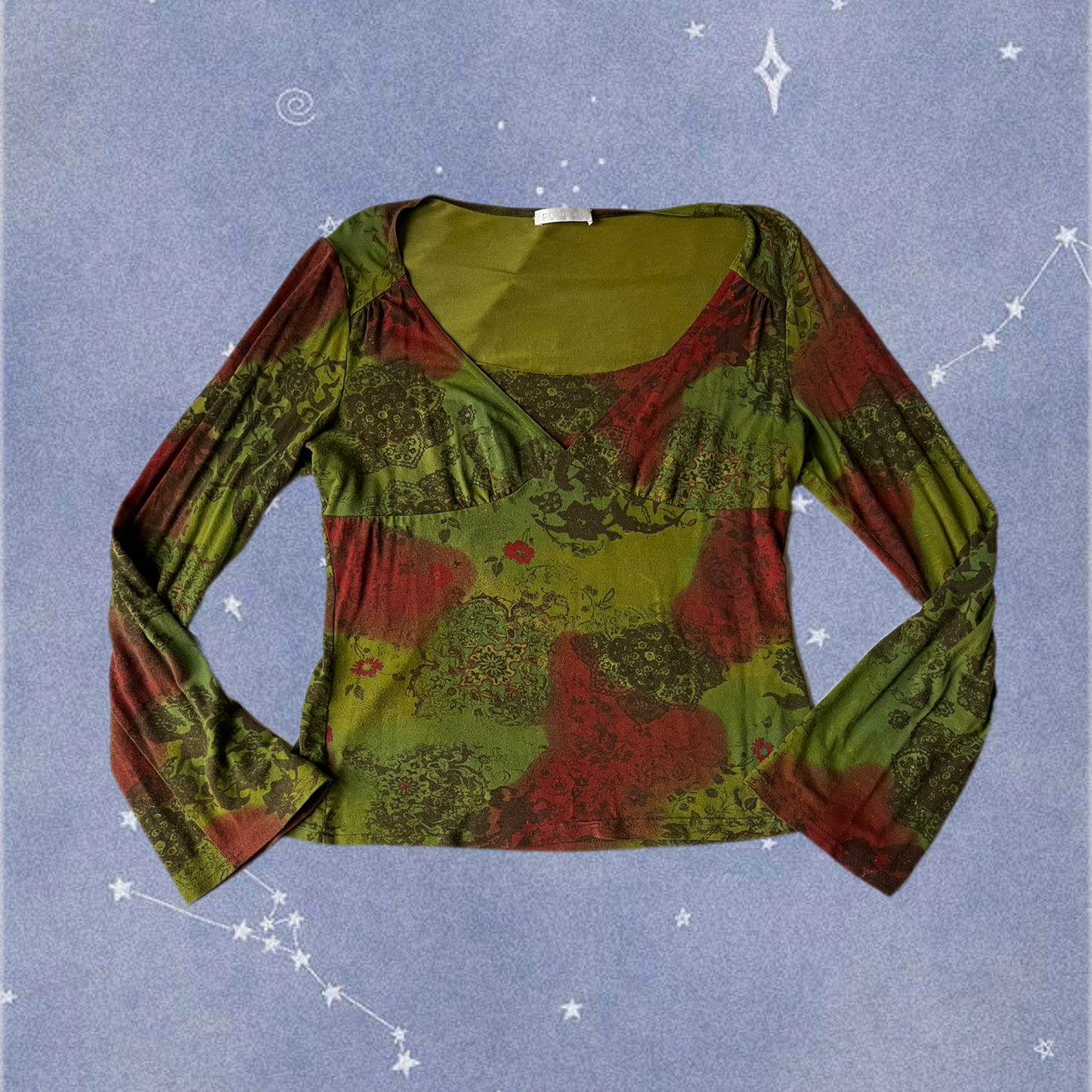 Red/Green Fairy Top UK 14