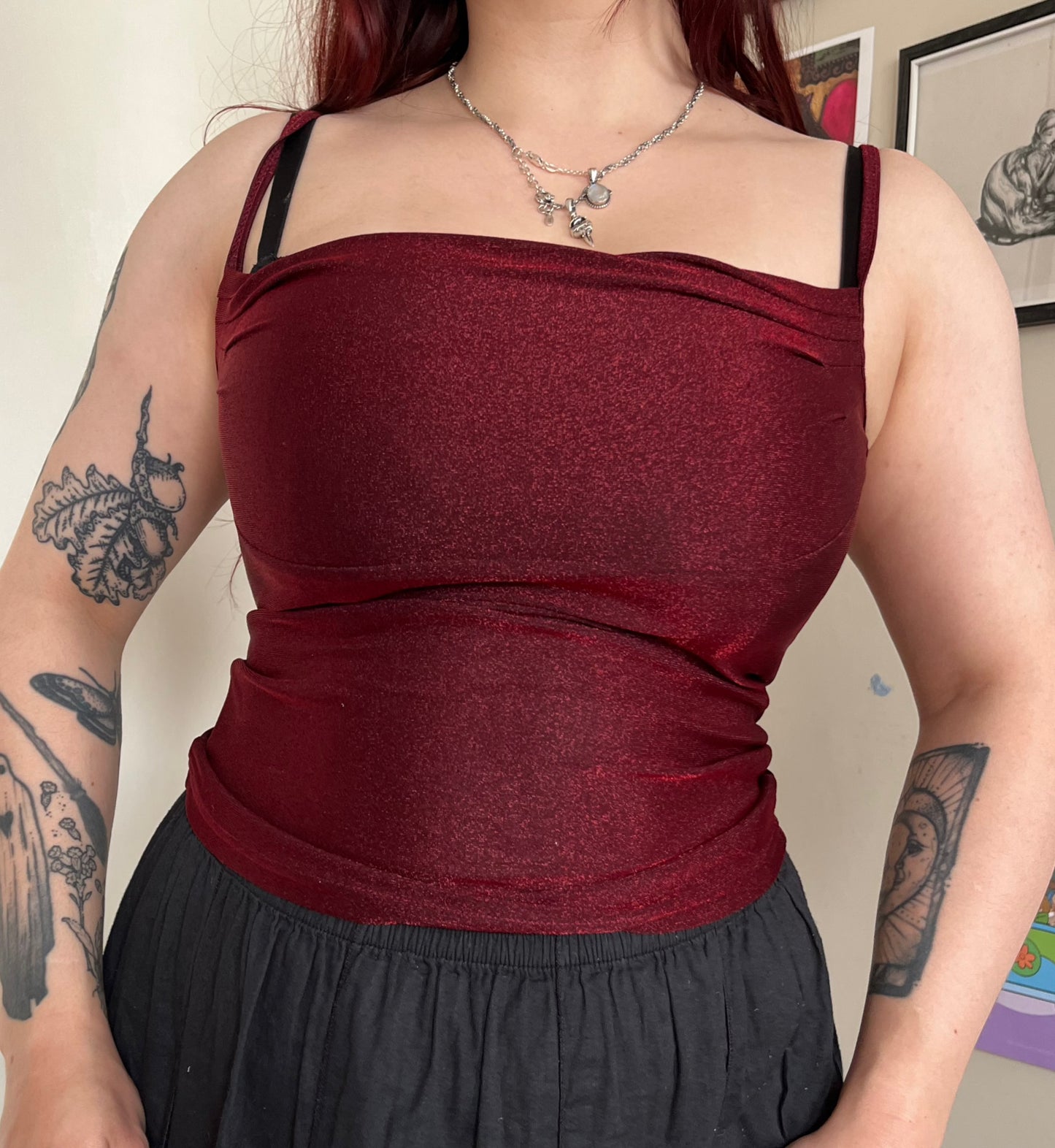 Red New Look Cami Top UK 6-10