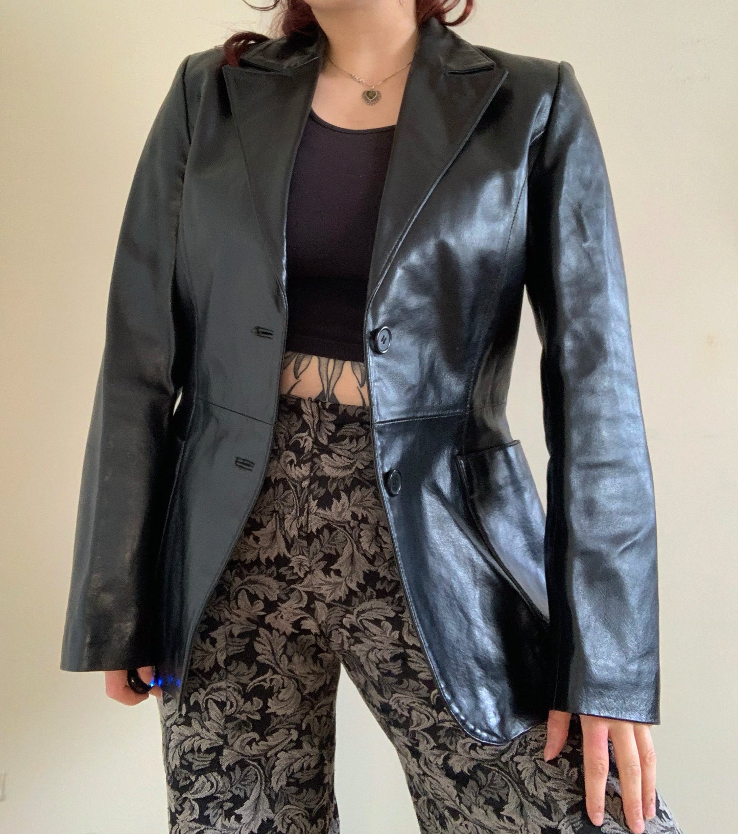 Buffy 90s Leather Jacket UK 12/M