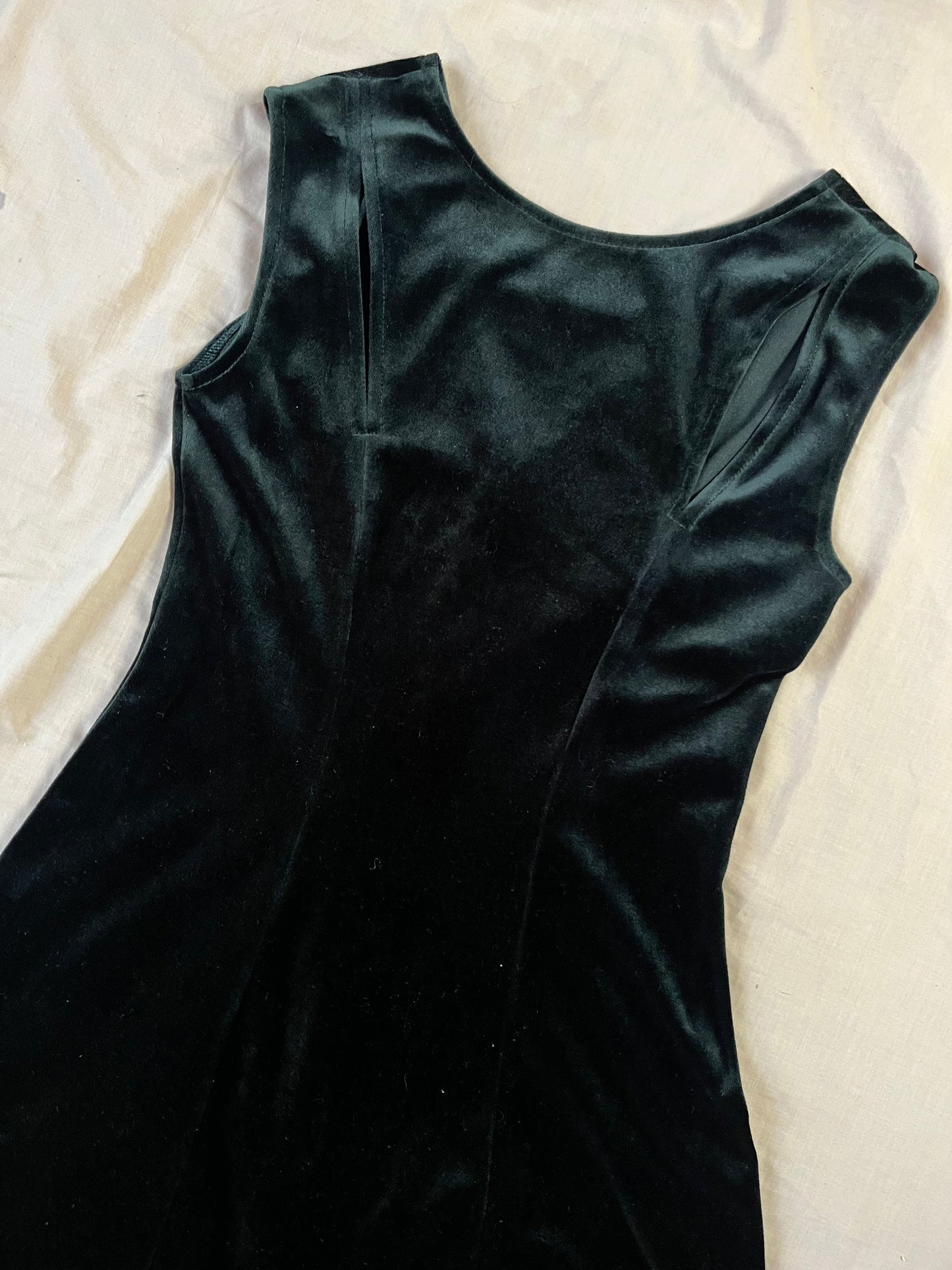 Green Velvet Dress UK 10