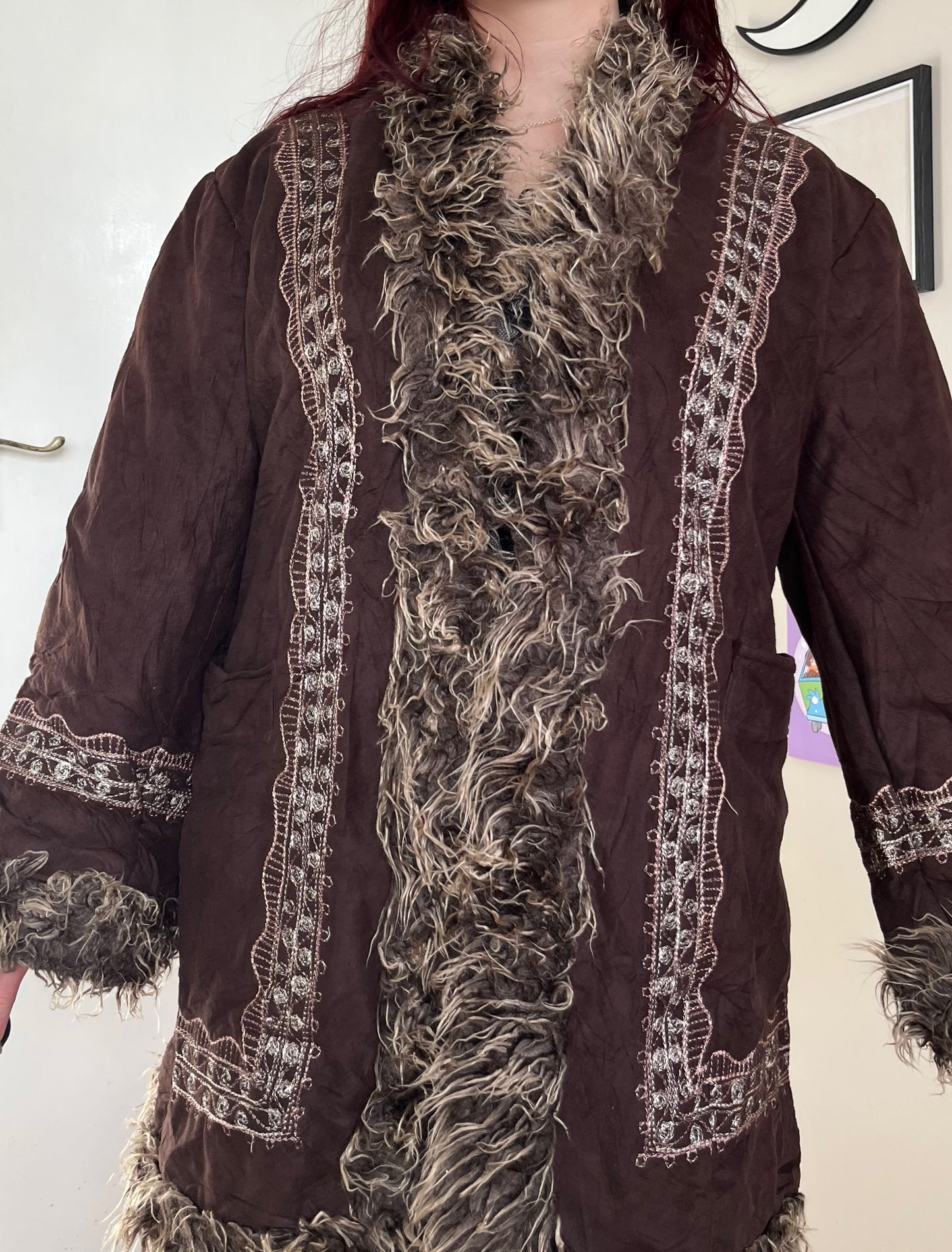 Brown Afghan Coat - Size L