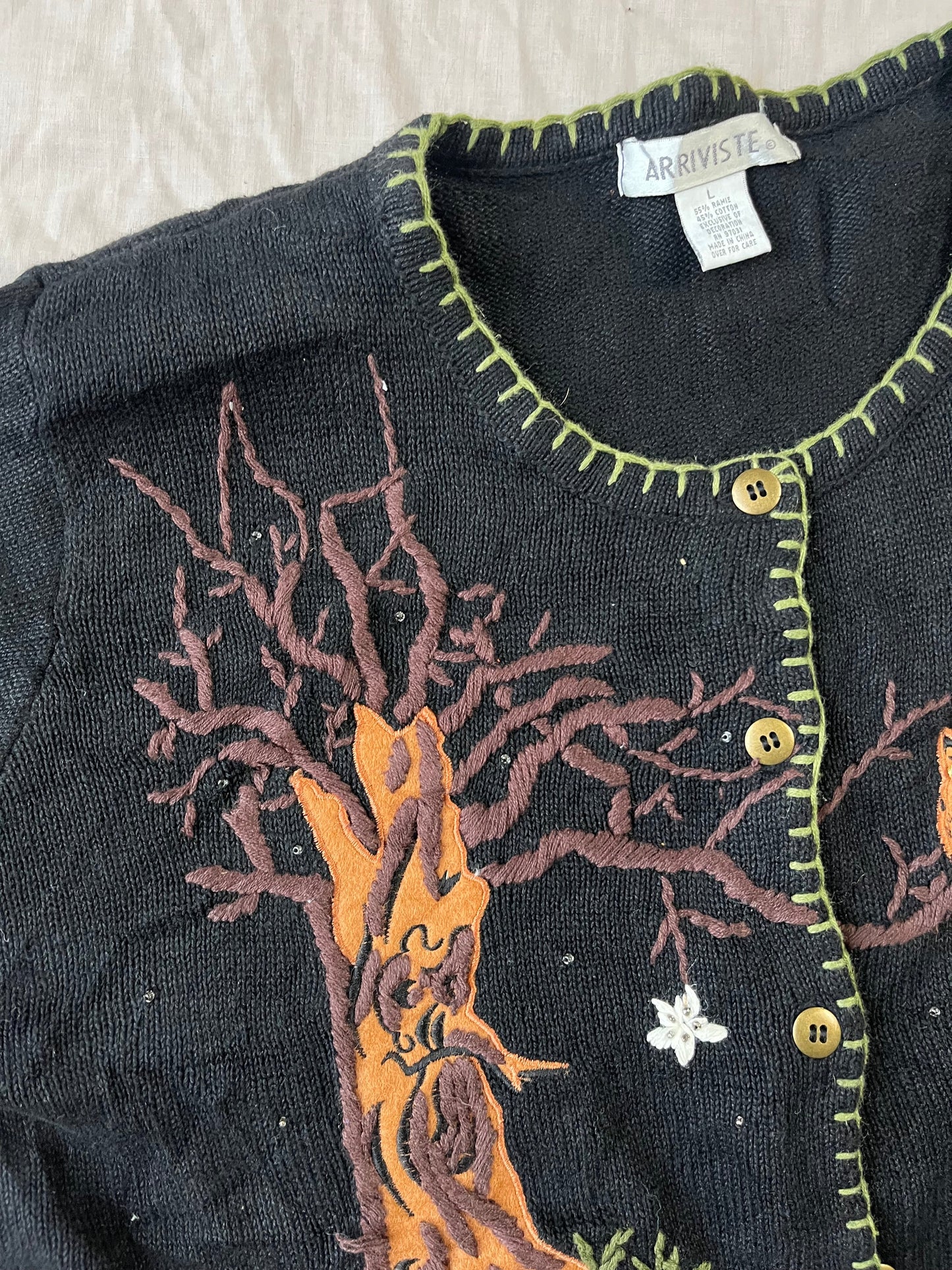 Witching Hour 1990s Halloween Cardigan L/XL