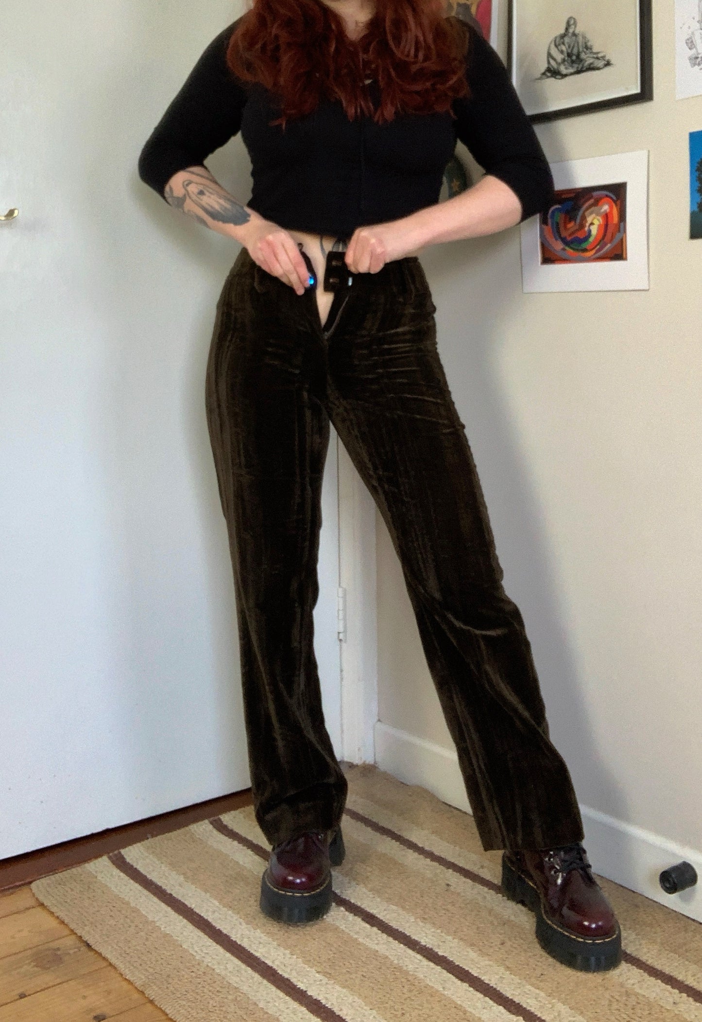 Audrey 90s Velvet Pants UK 8-10