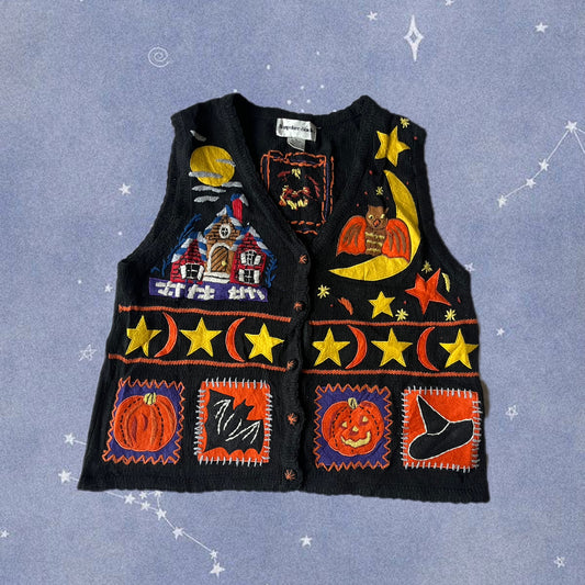 Salem 1990s Halloween Sweater Vest S/M