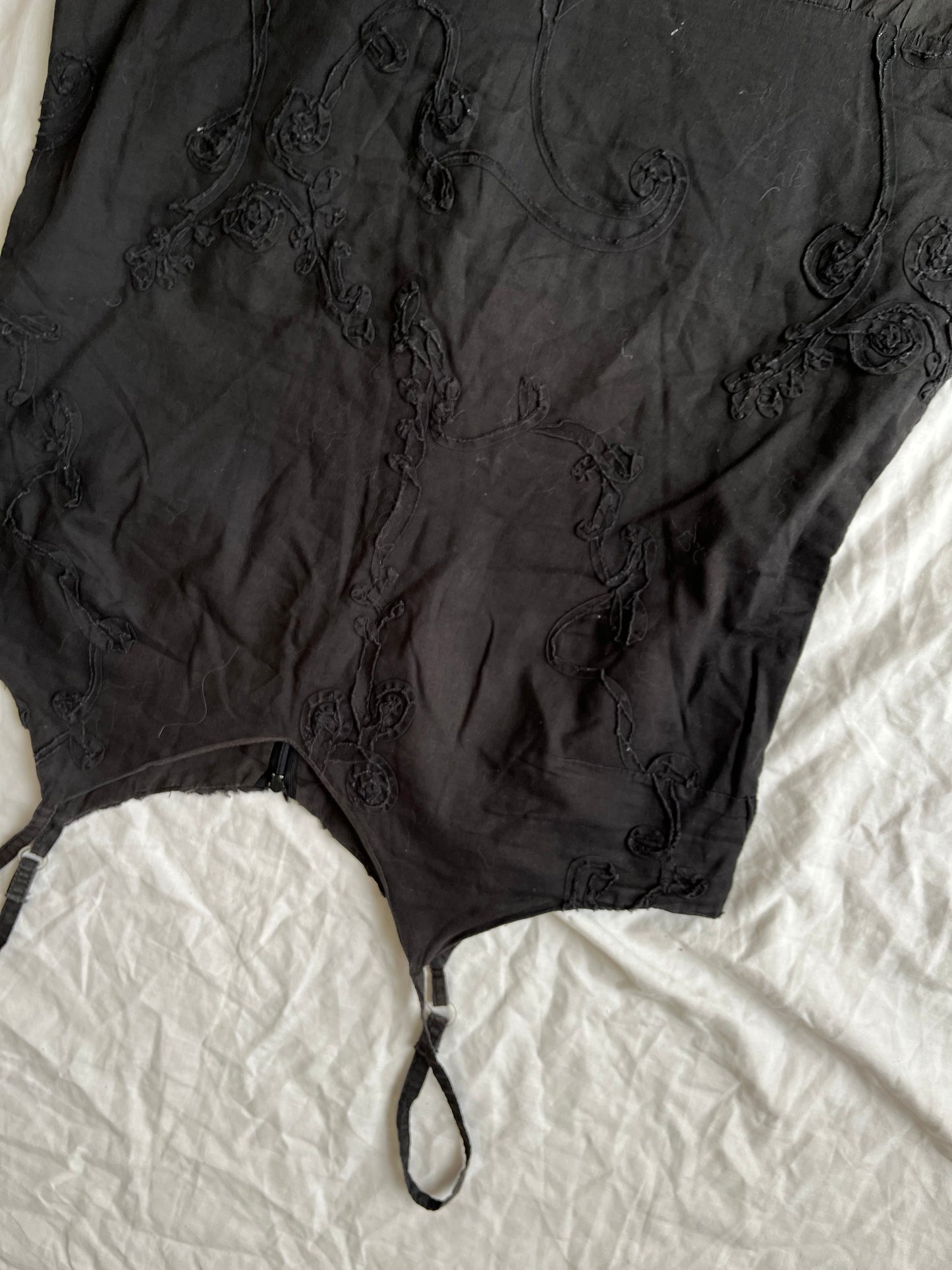 Black Cotton Dress UK 12