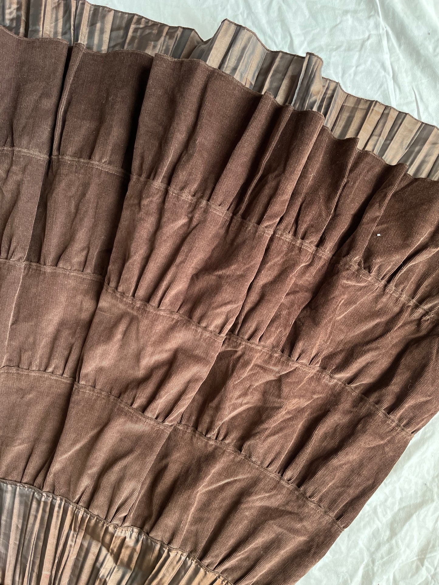 Brown Corduroy Skirt UK 8-10