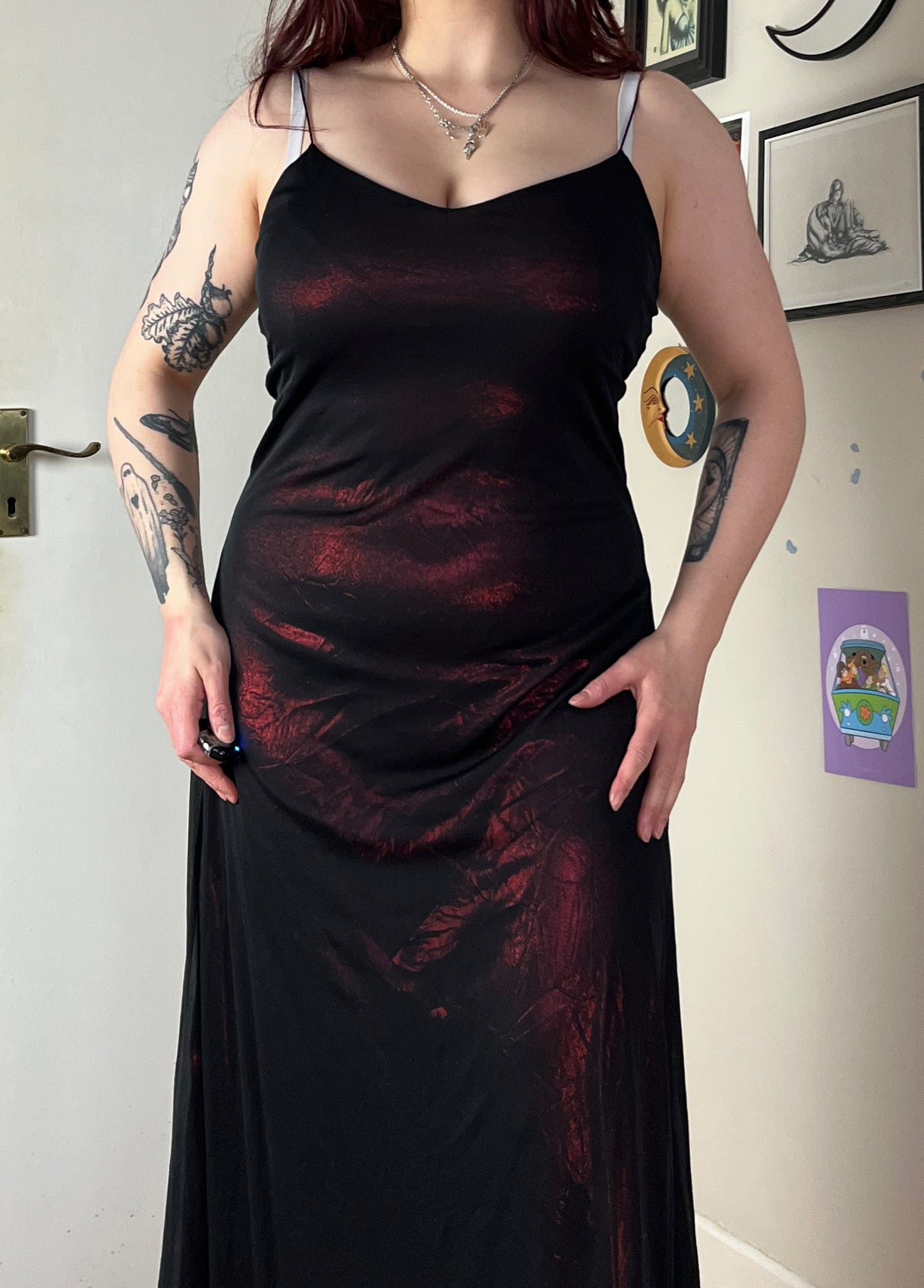 Red And Black Dress UK 10-12
