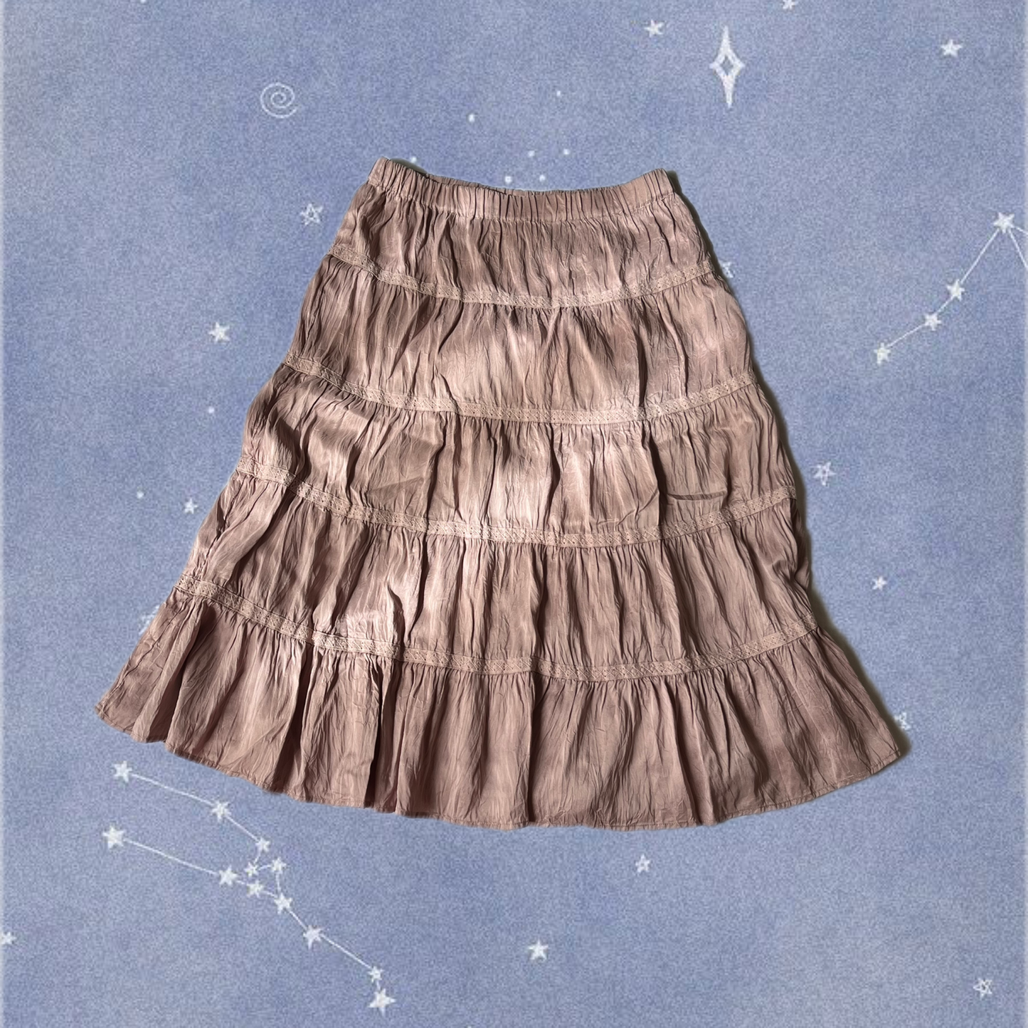 Pink Tiered Skirt UK 10-14