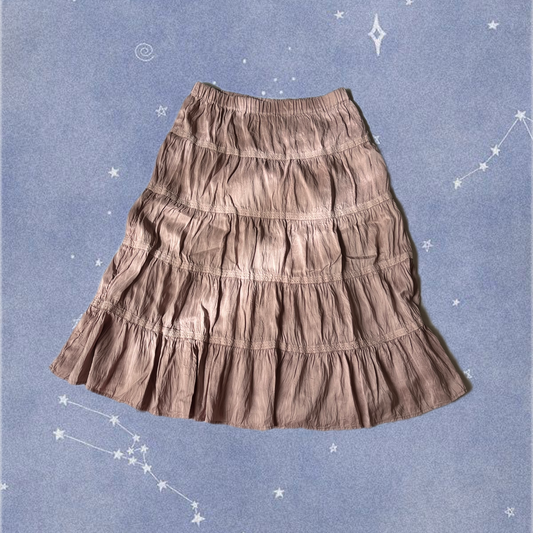 Pink Tiered Skirt UK 10-14