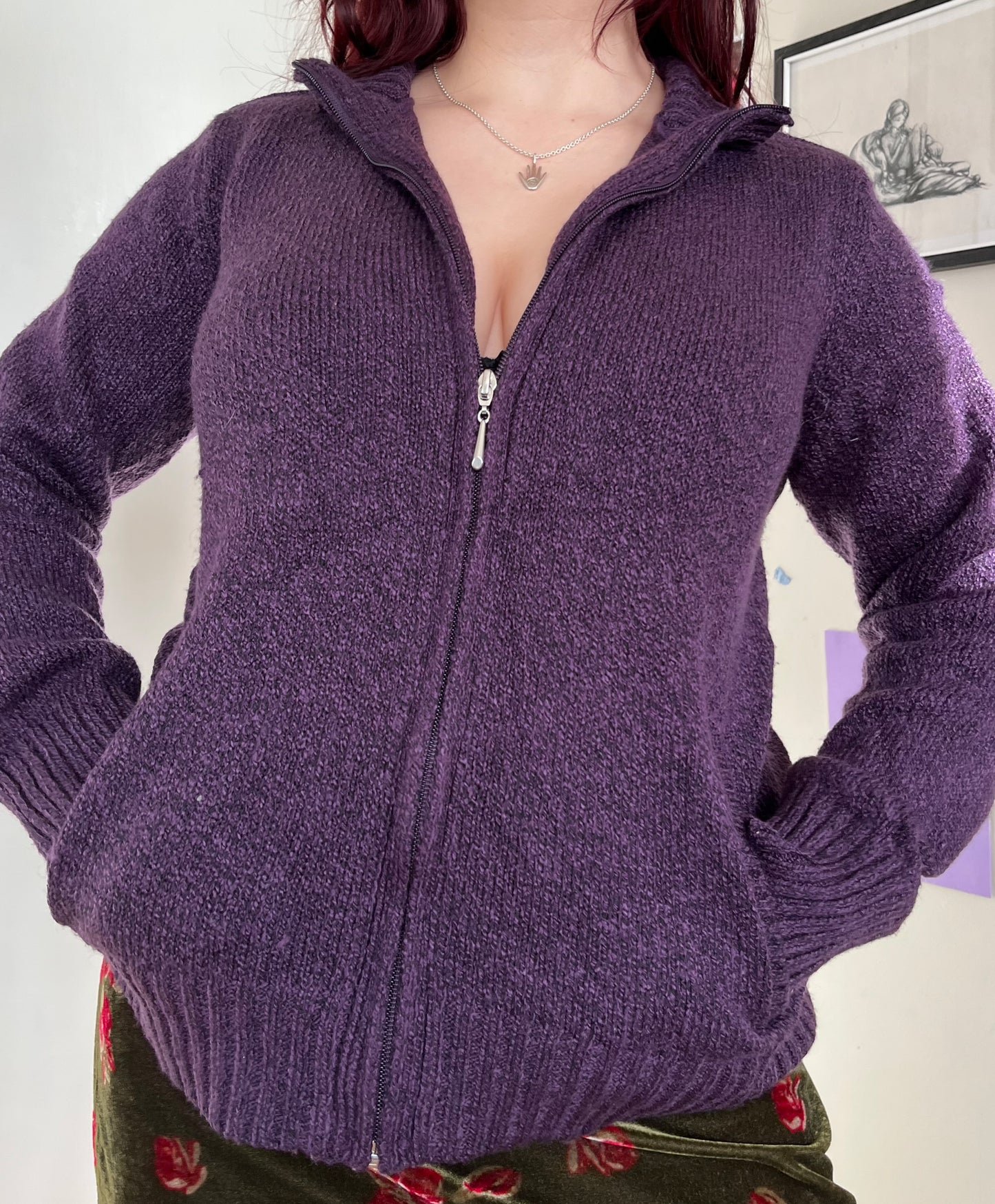 Purple Cardigan - UK 6-14