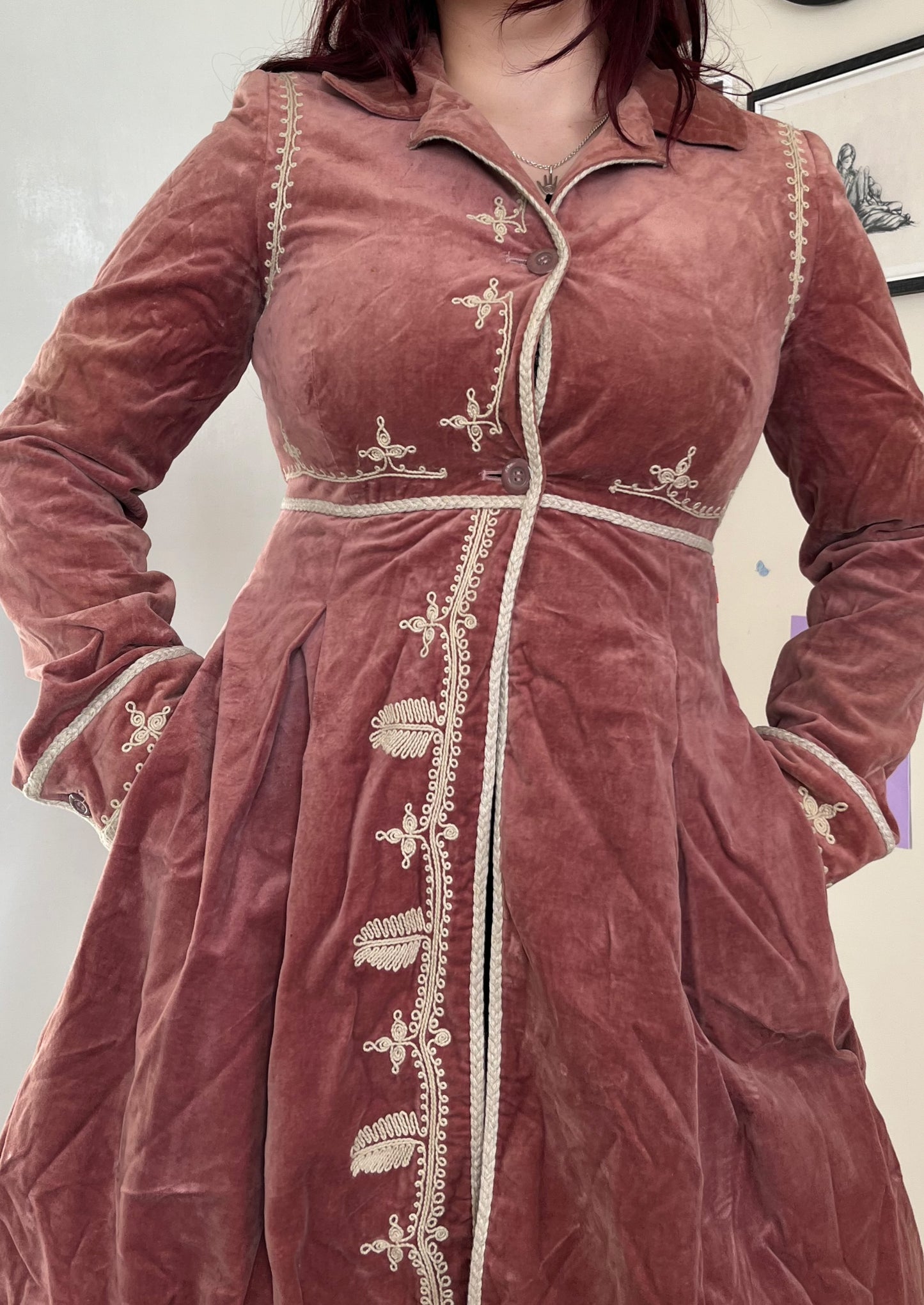 Pink Velvet Jacket - Size M