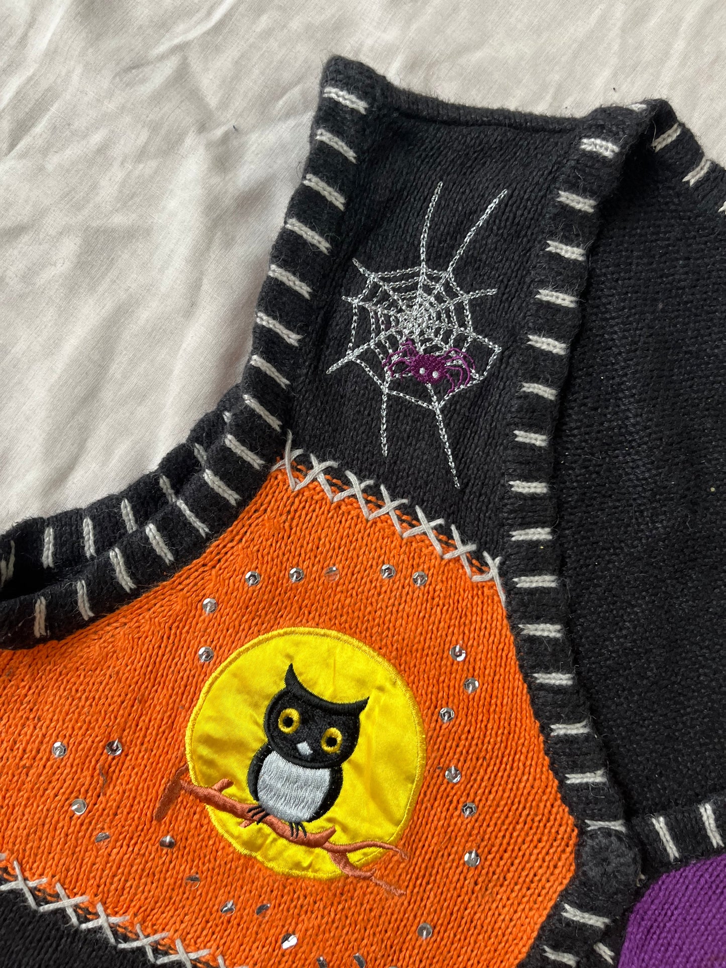 Hex 1990s Halloween Sweater Vest M