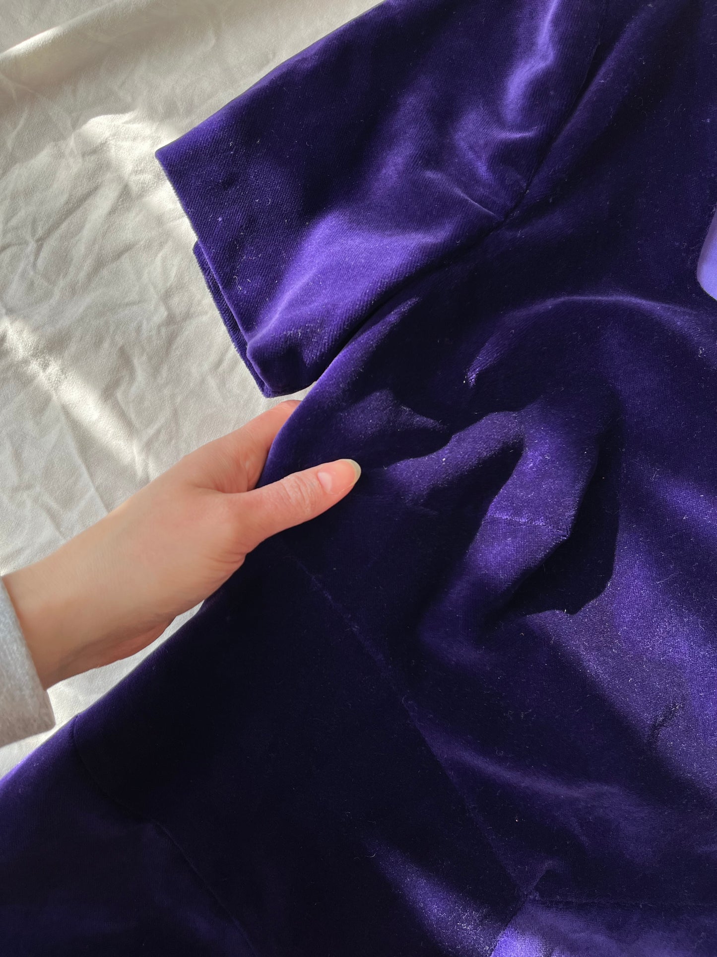 Purple Velvet Dress UK 12