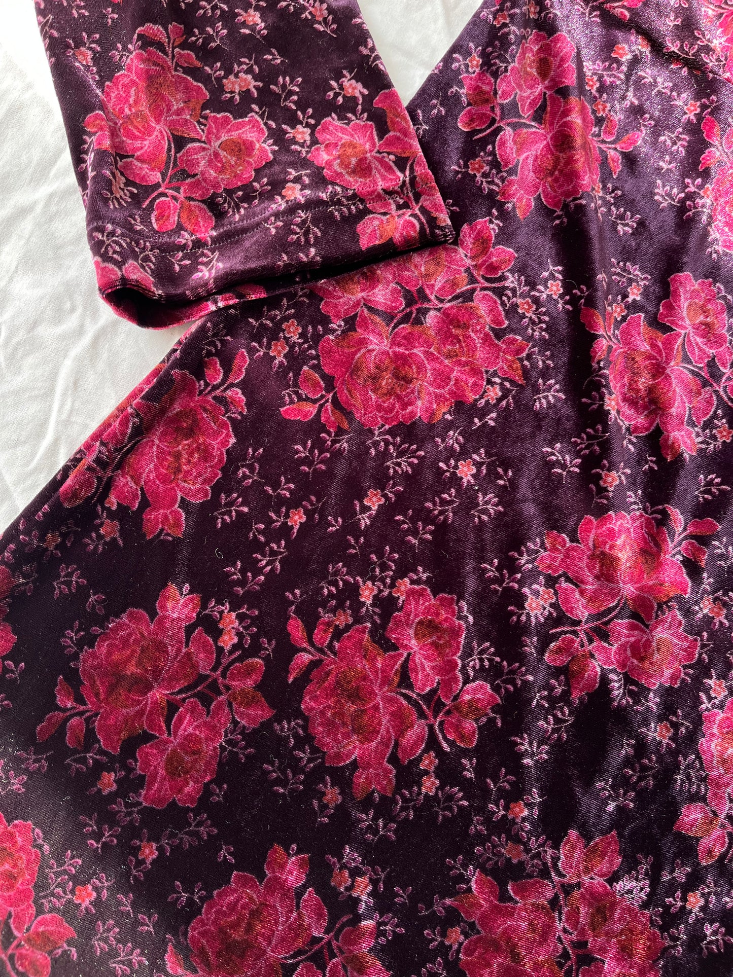 Floral Velvet Dress UK 12