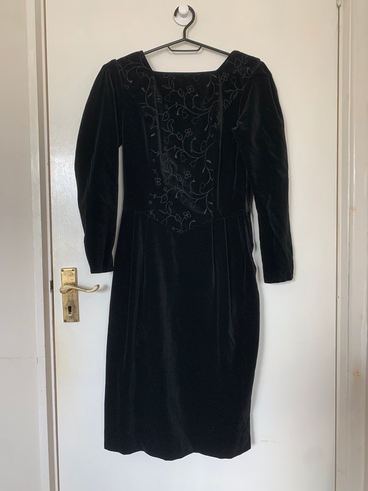 Victoria 80s Velvet Dress UK 8 by Laura Ashley