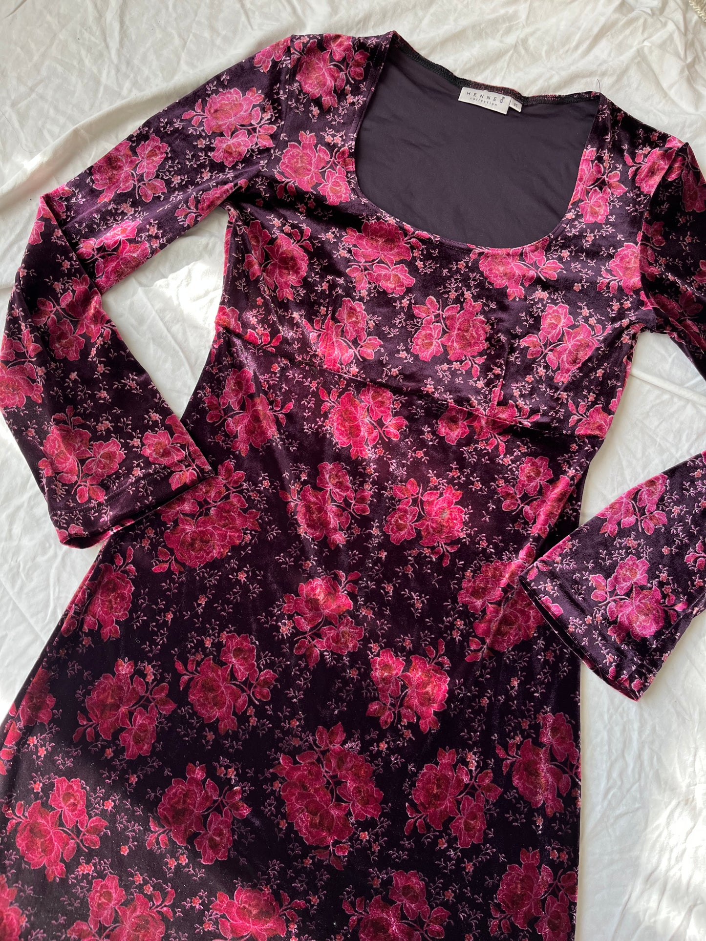 Floral Velvet Dress UK 12