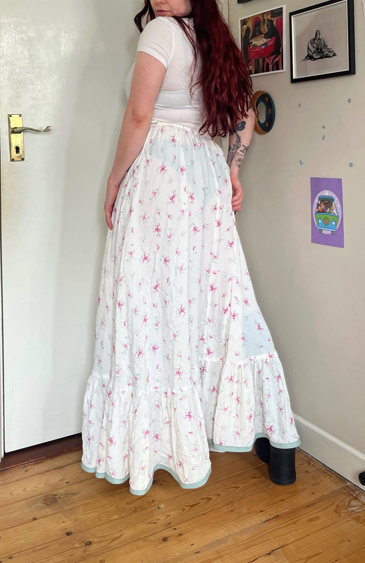 Fiona 1970s Prairie Skirt UK 12