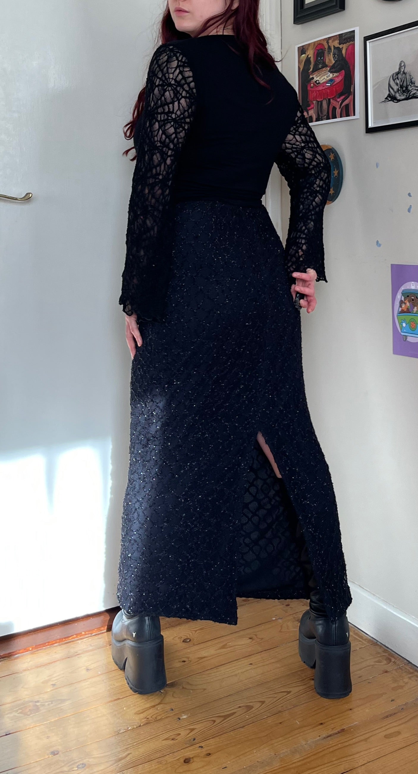 Lace Maxi Skirt UK 12