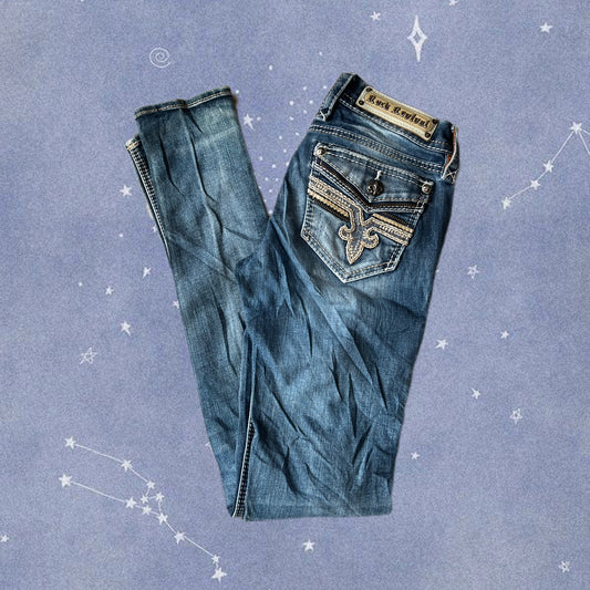 Y2K Rock Revival Jeans UK 8