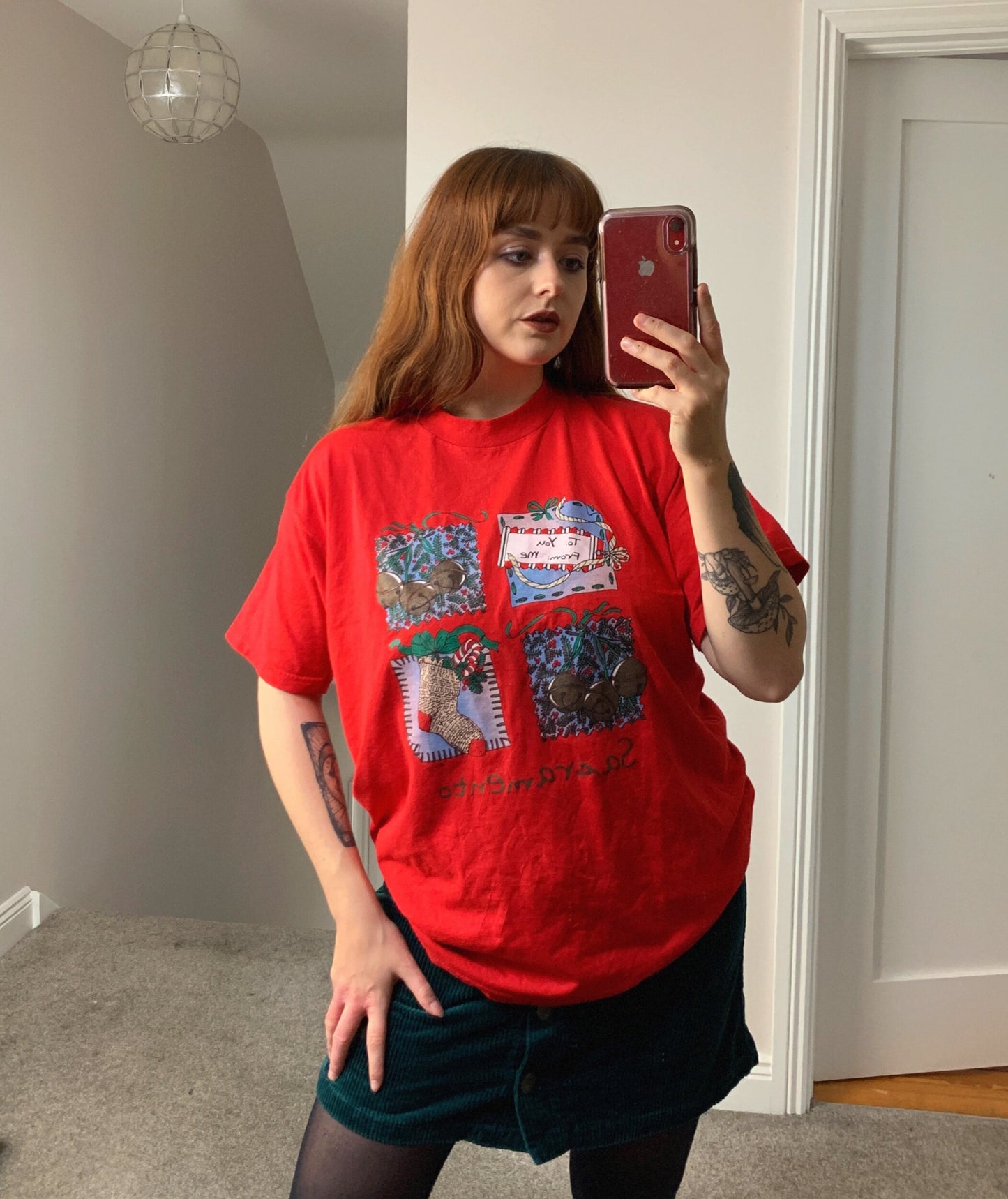 Holly 90s Christmas T-Shirt UK 4-14