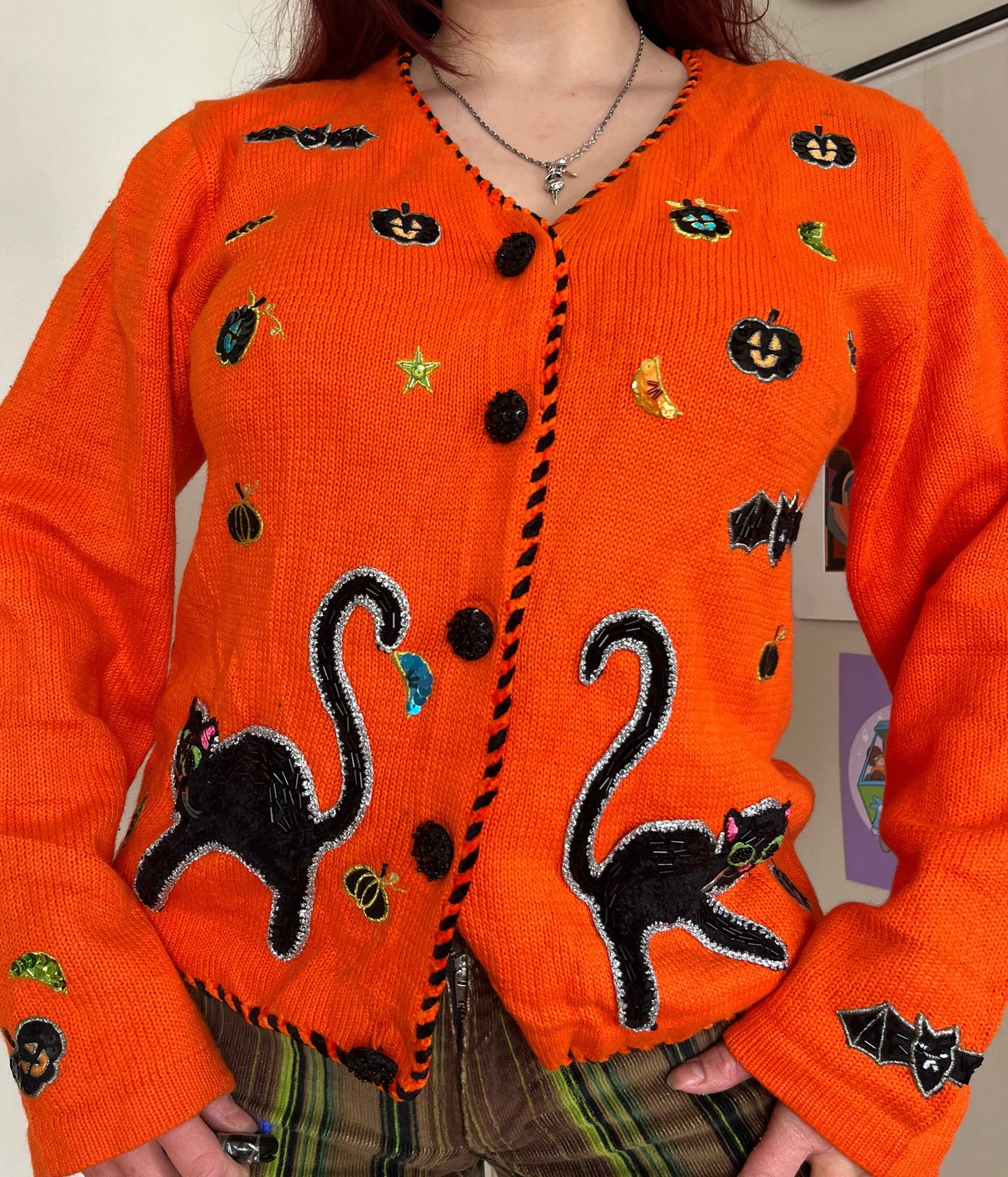 Salem 1990s Halloween Cardigan M