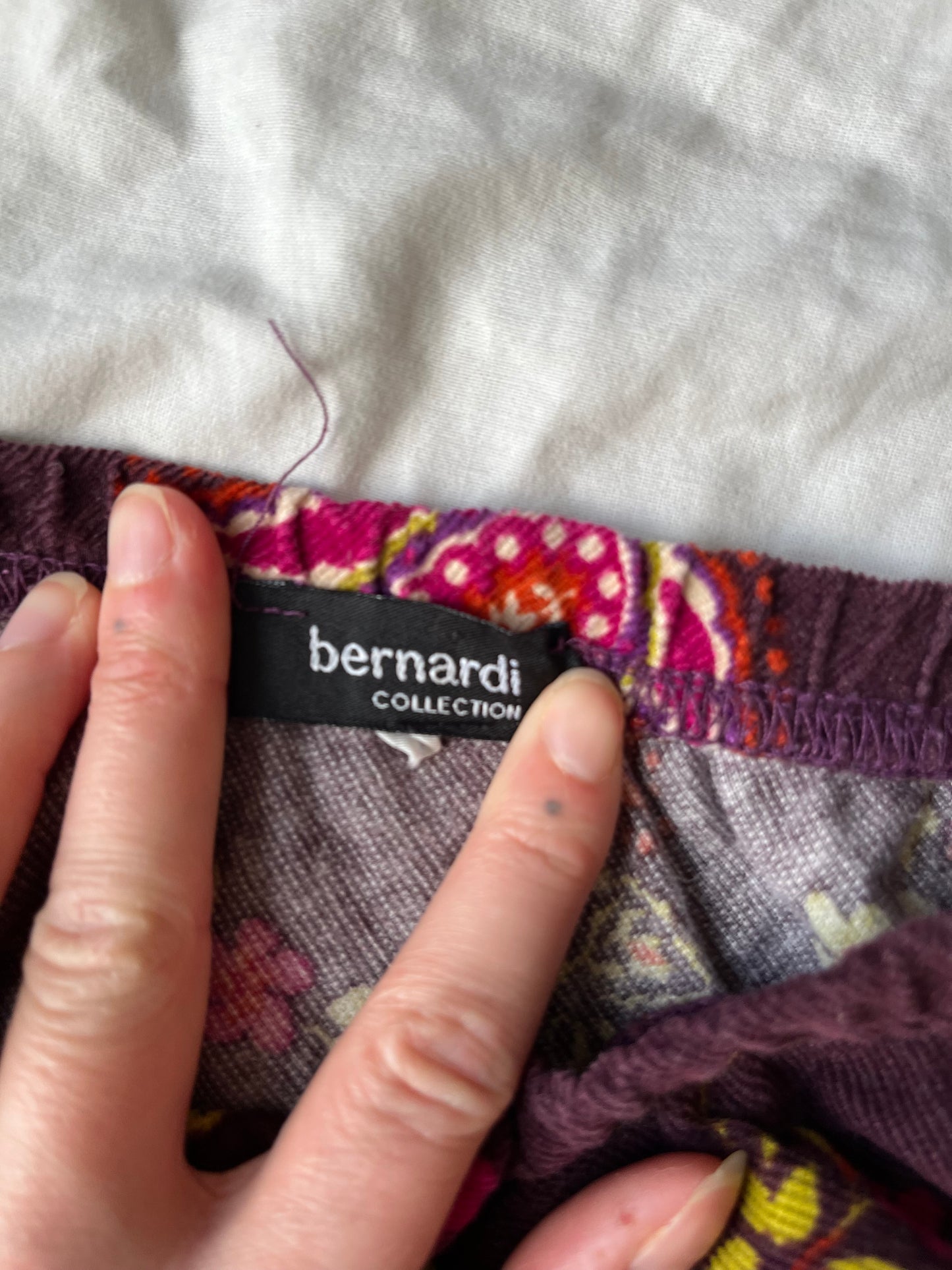 Corduroy And Velvet Midi Skirt UK 10-12