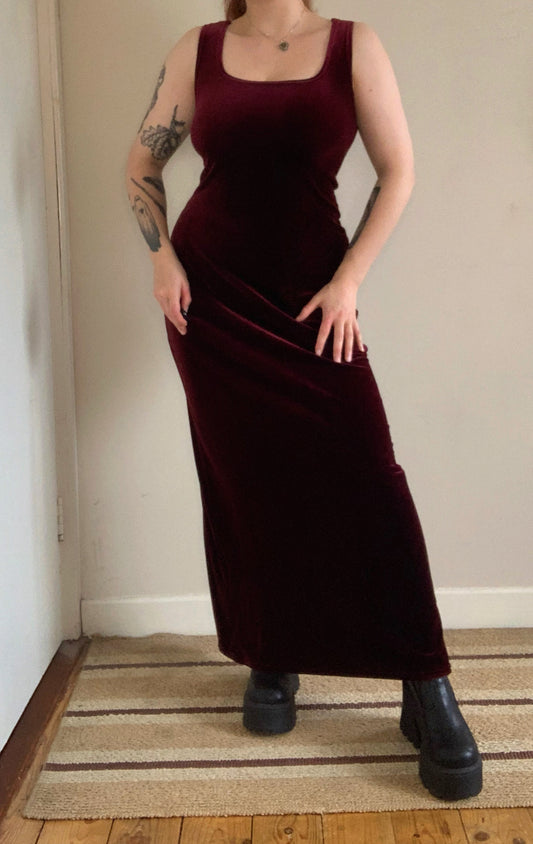 Drusilla 90s Velvet Dress UK 12