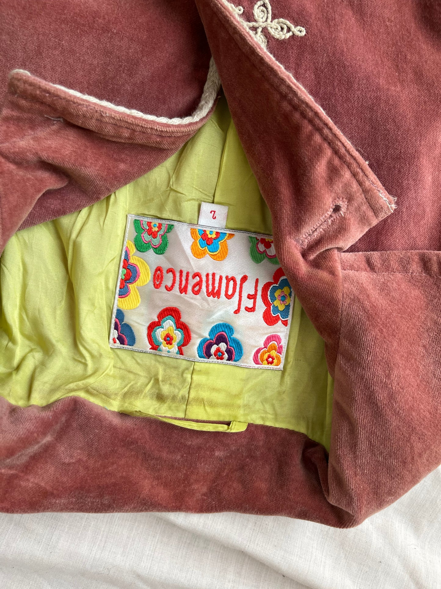 Pink Velvet Jacket - Size M