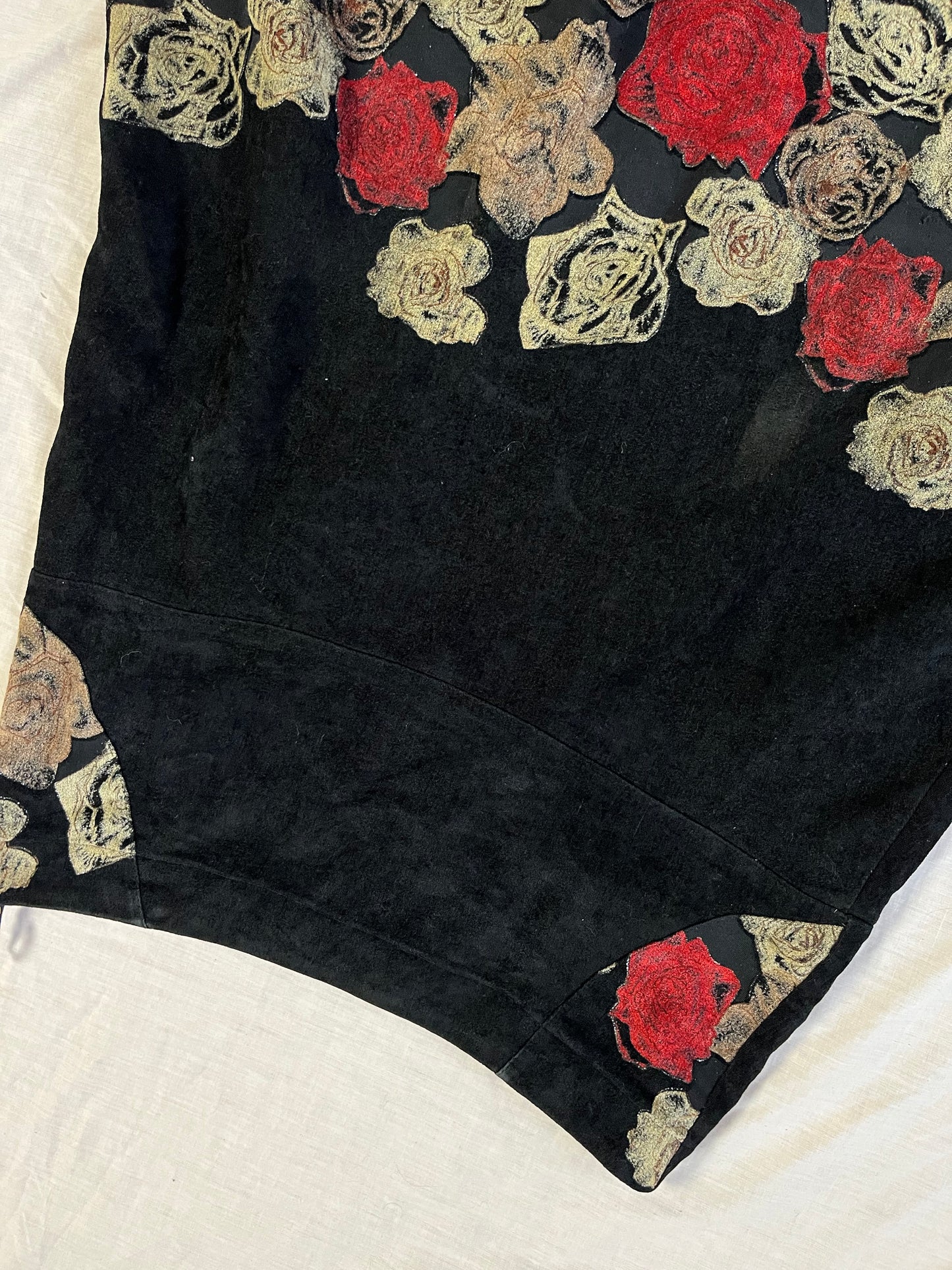 Floral Corduroy Skirt UK 16