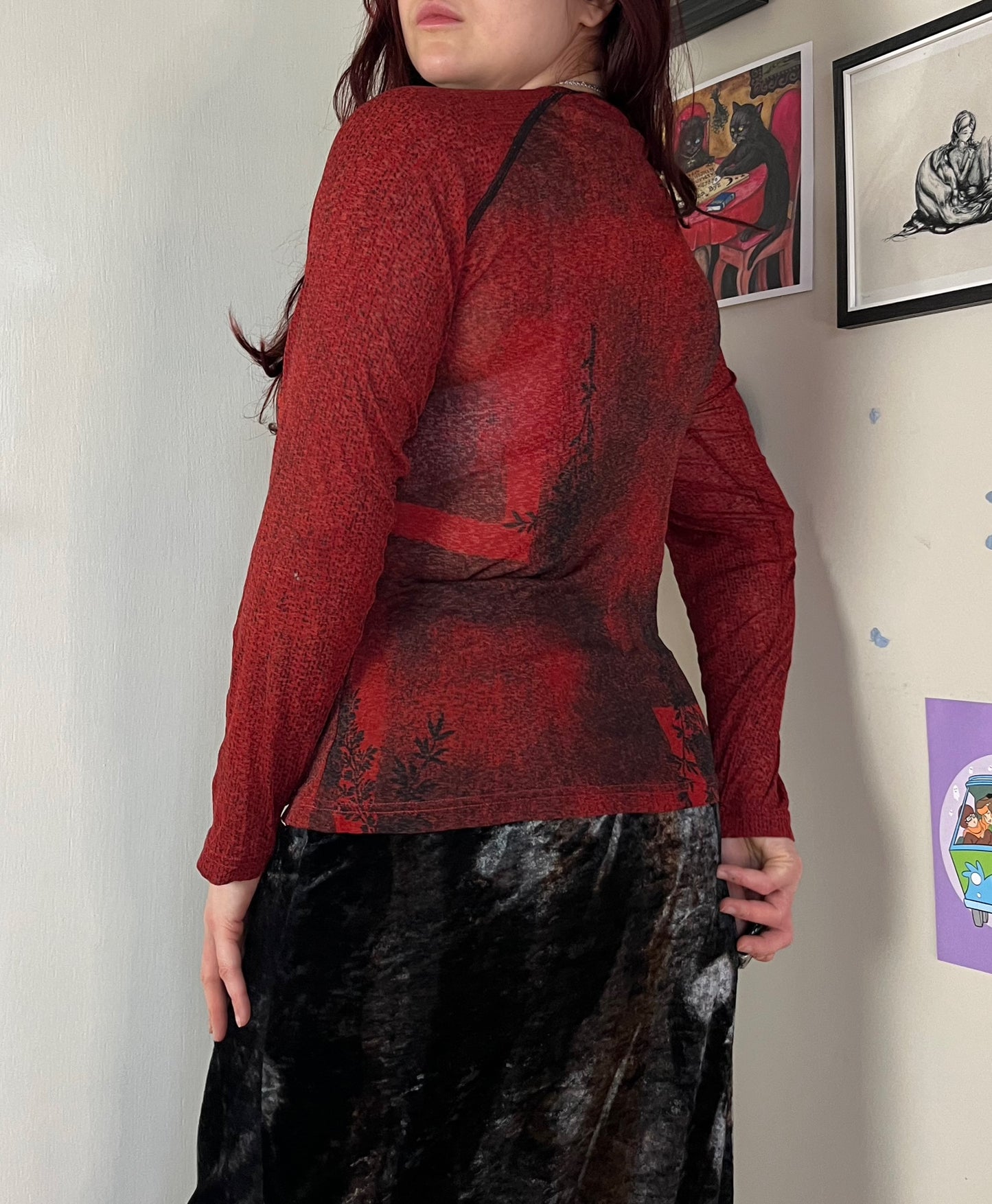 Floral Mesh Top UK 10-12