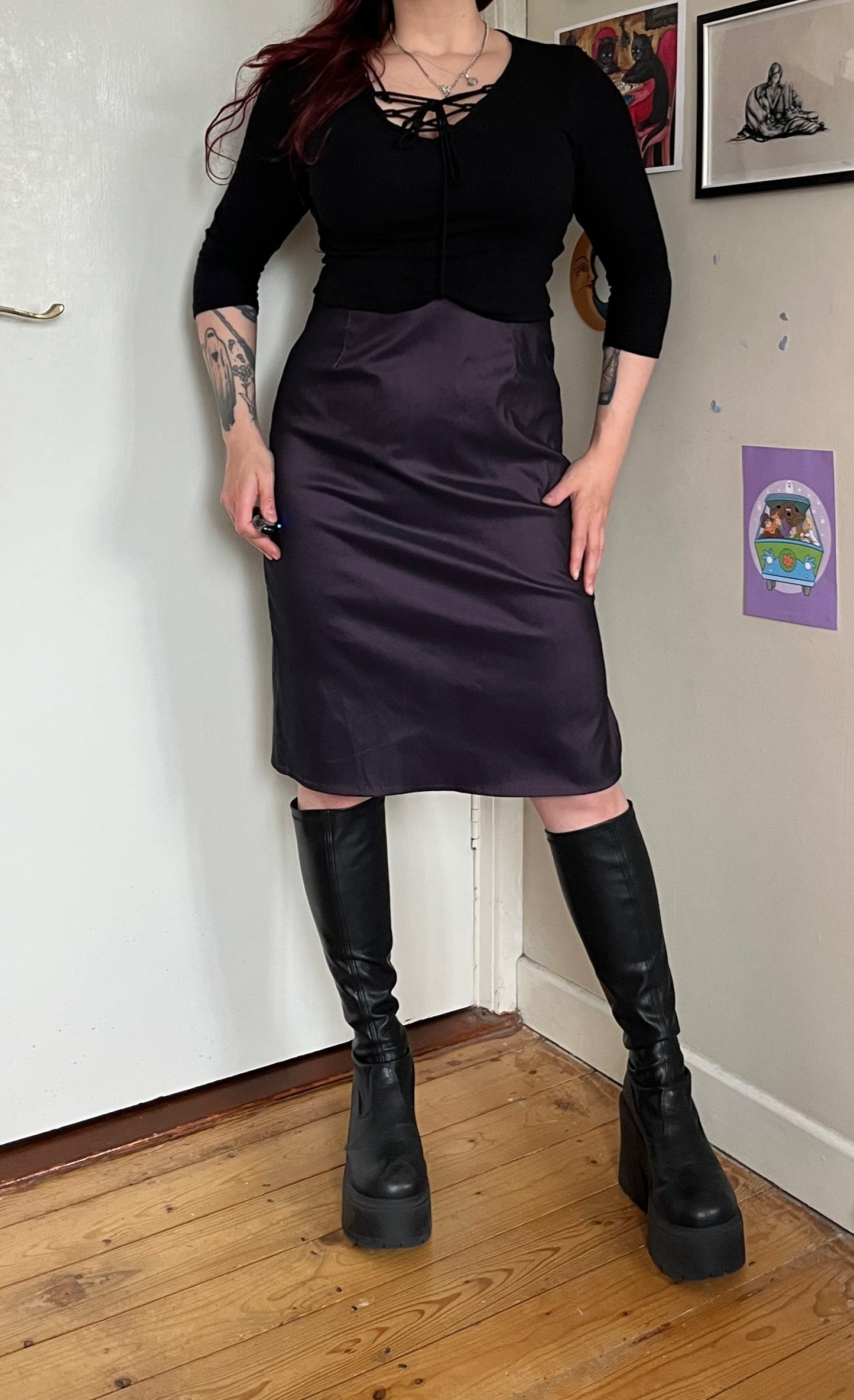 Purple New Look Skirt UK 12