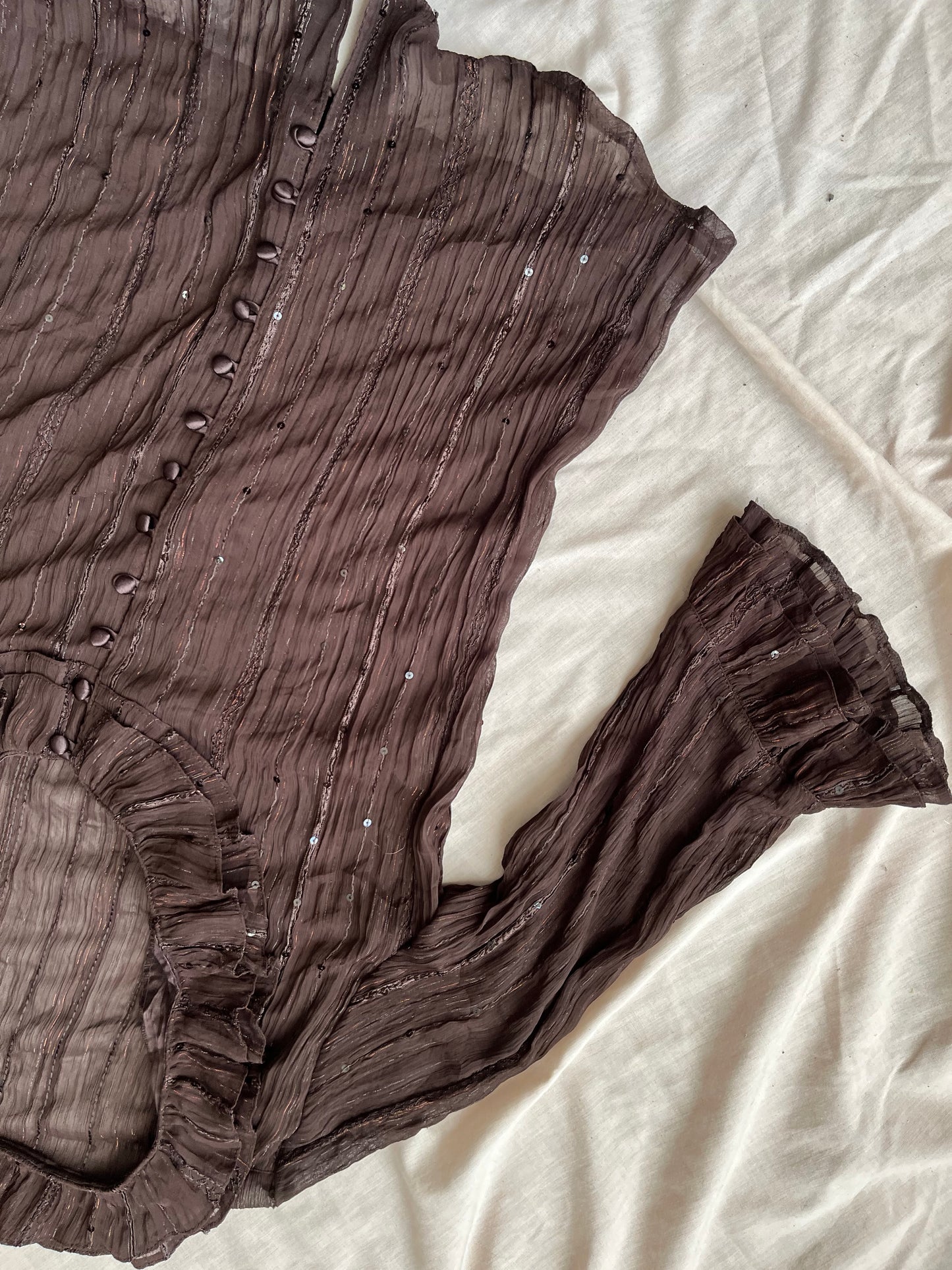 Brown Mesh Top - UK 12