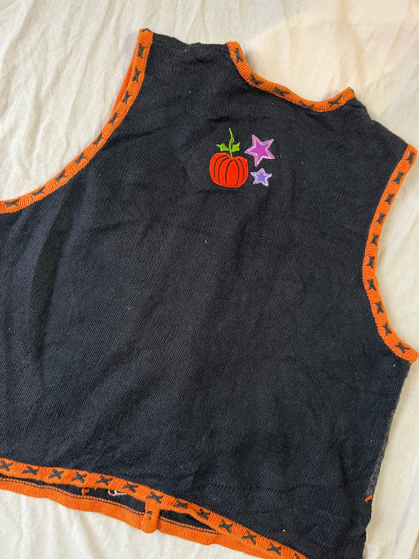 Sleepy Hollow 1990s Halloween Sweater Vest L