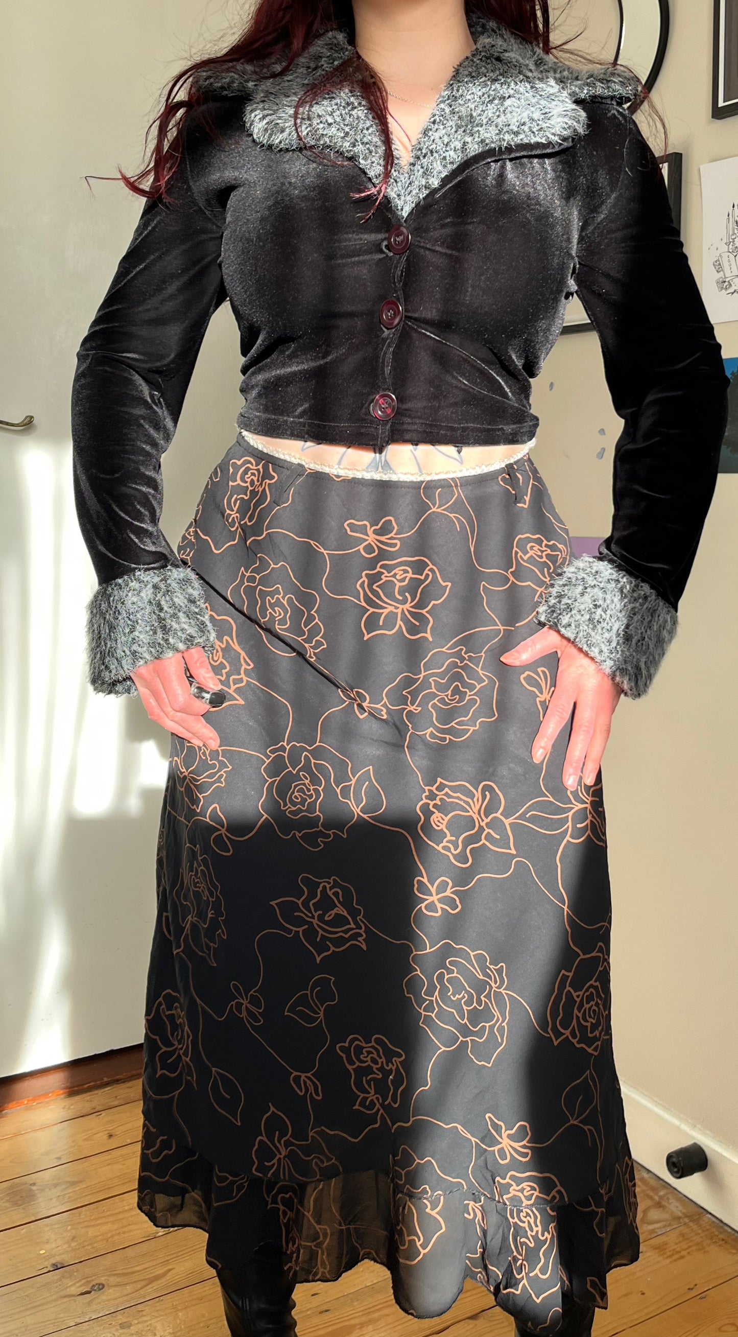 Black Mesh Skirt - UK 6-12