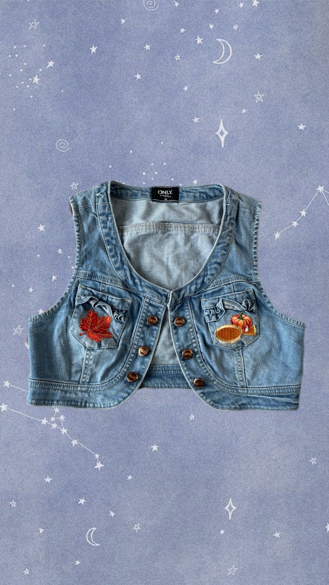 Pumpkin Pie 00s Denim Waistcoat UK 6-10