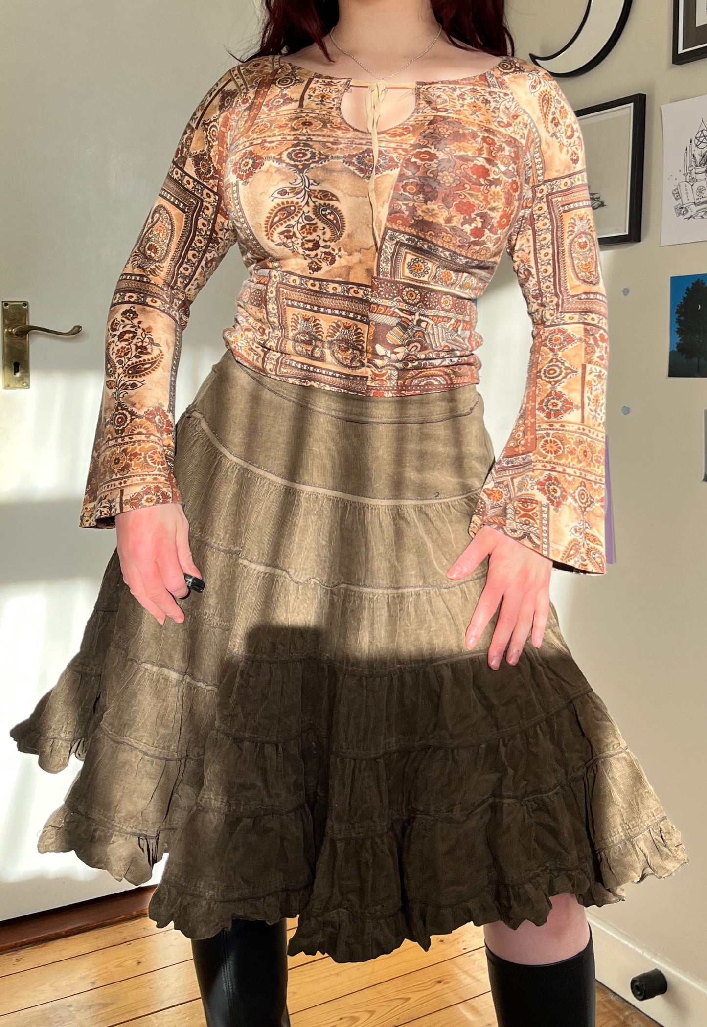 Brown Corduroy Fairy Skirt - UK 10