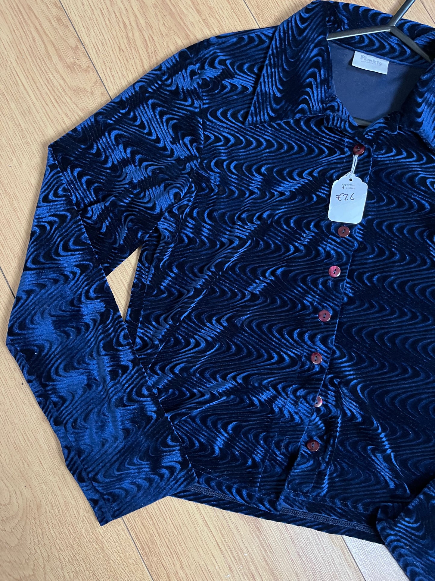 Blue Velvet Top UK 10-12