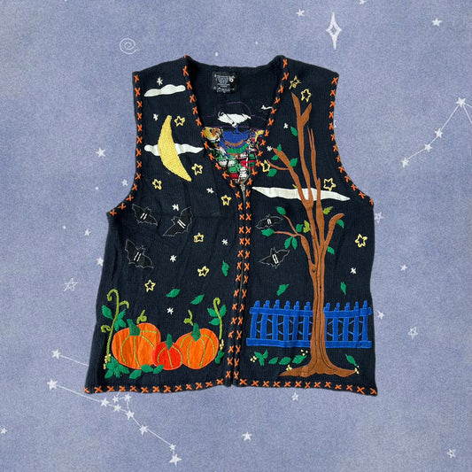 Luna 1990s Halloween Sweater Vest M