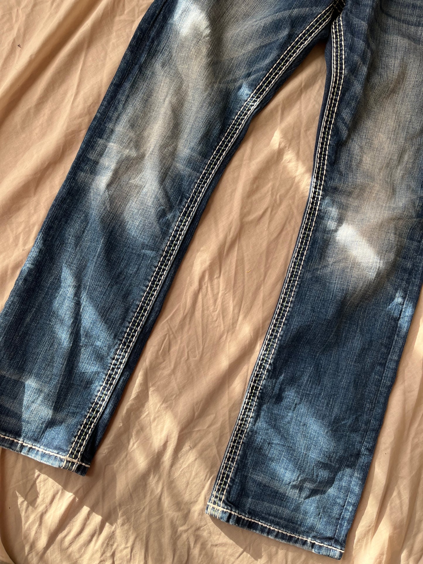 Y2K Rock Revival Jeans UK 10-12