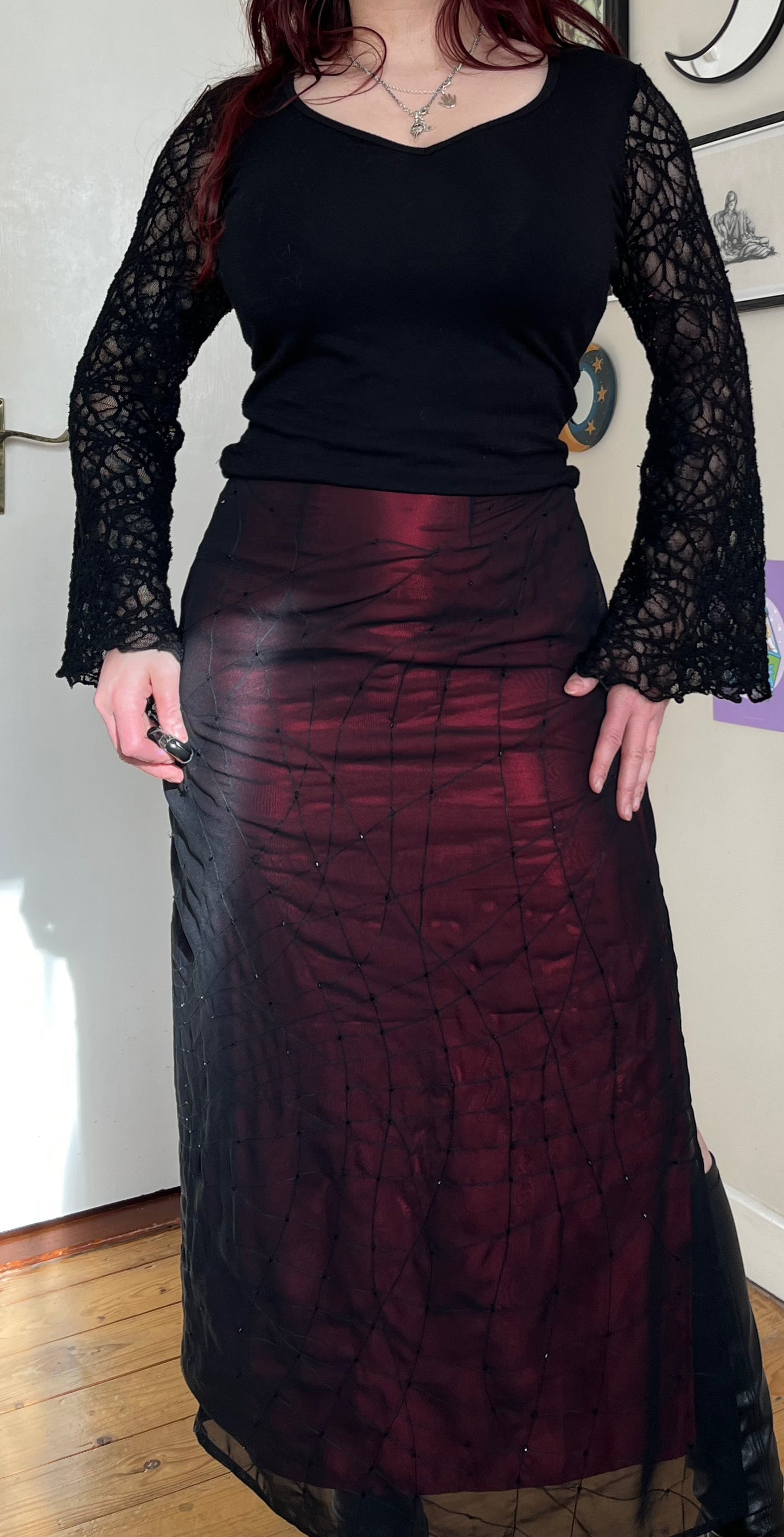 Beaded Mesh Skirt UK 8-10