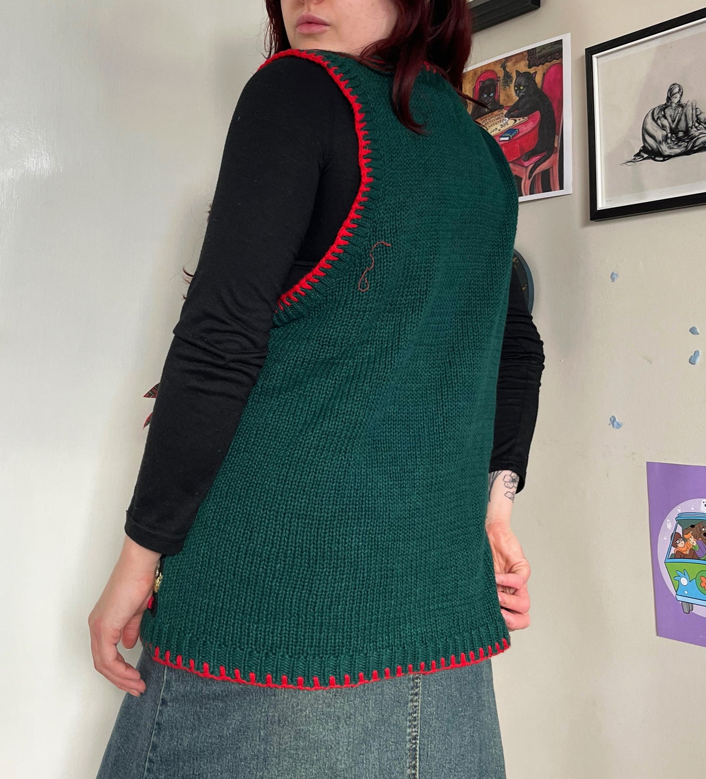 Mistletoe 1990s Sweater Vest UK 4-16/L